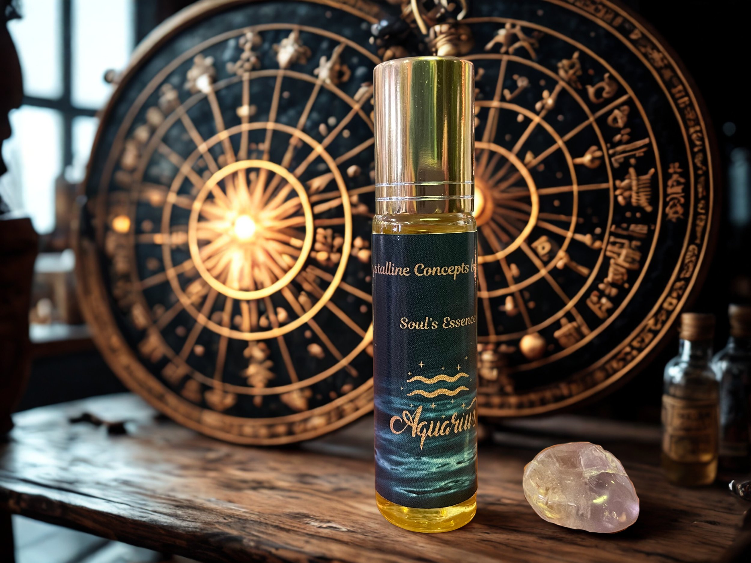 Aquarius - Soul's Essence Zodiac Roller w/Crystal