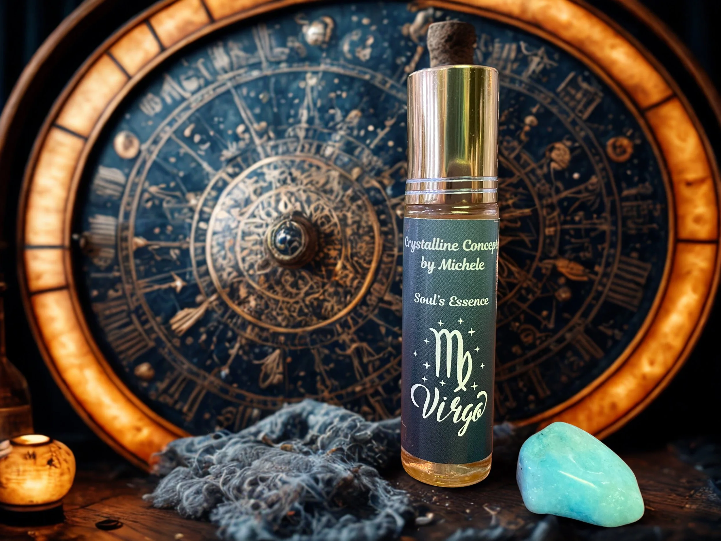 Virgo Soul's Essence Zodiac Roller w/Crystal