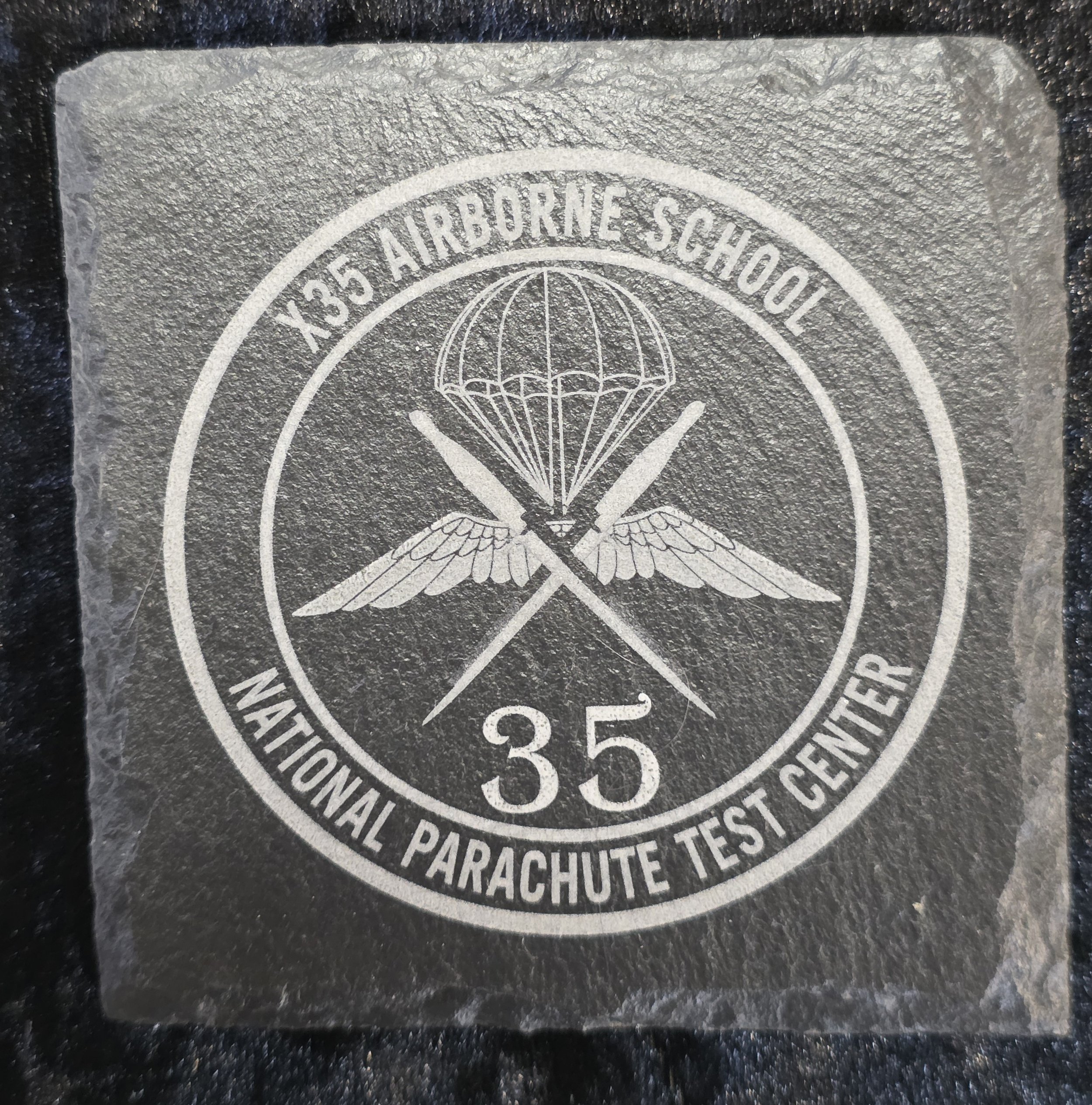 4" dia Slate Square Coaster Sets (4/set)