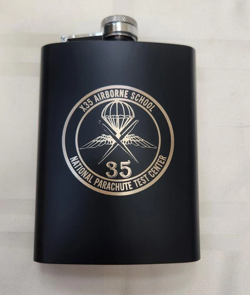 8 oz. Black Hip Flask