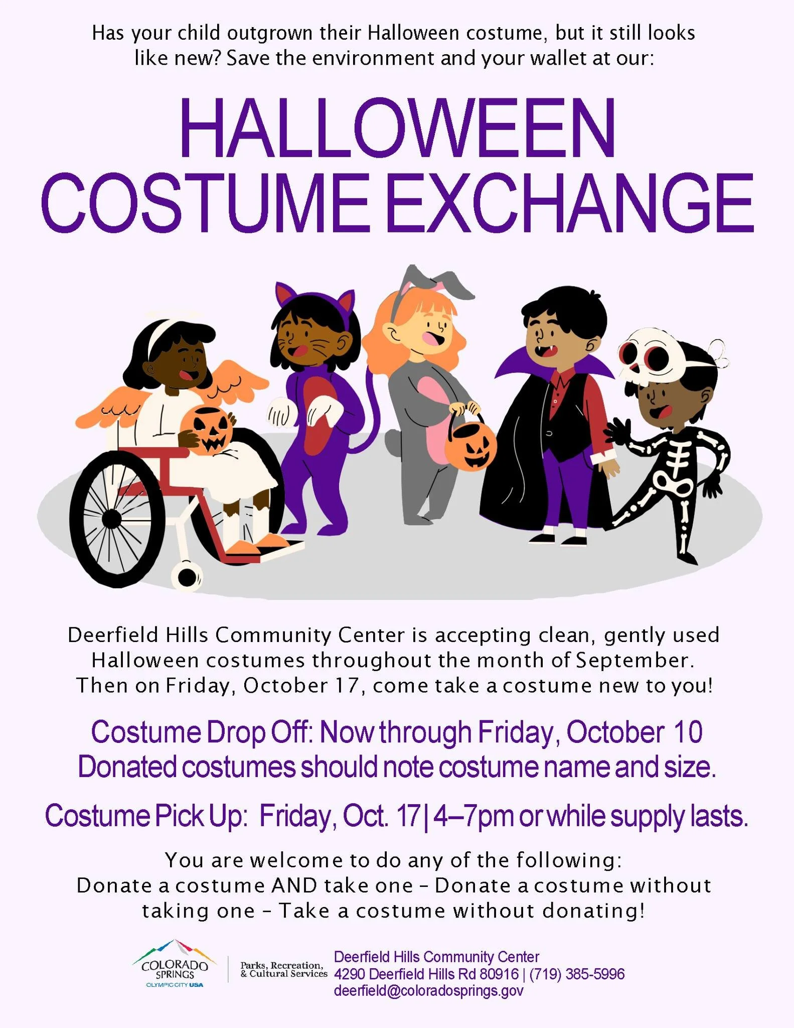 Halloween Costume Exchange at Deerfield Community Center