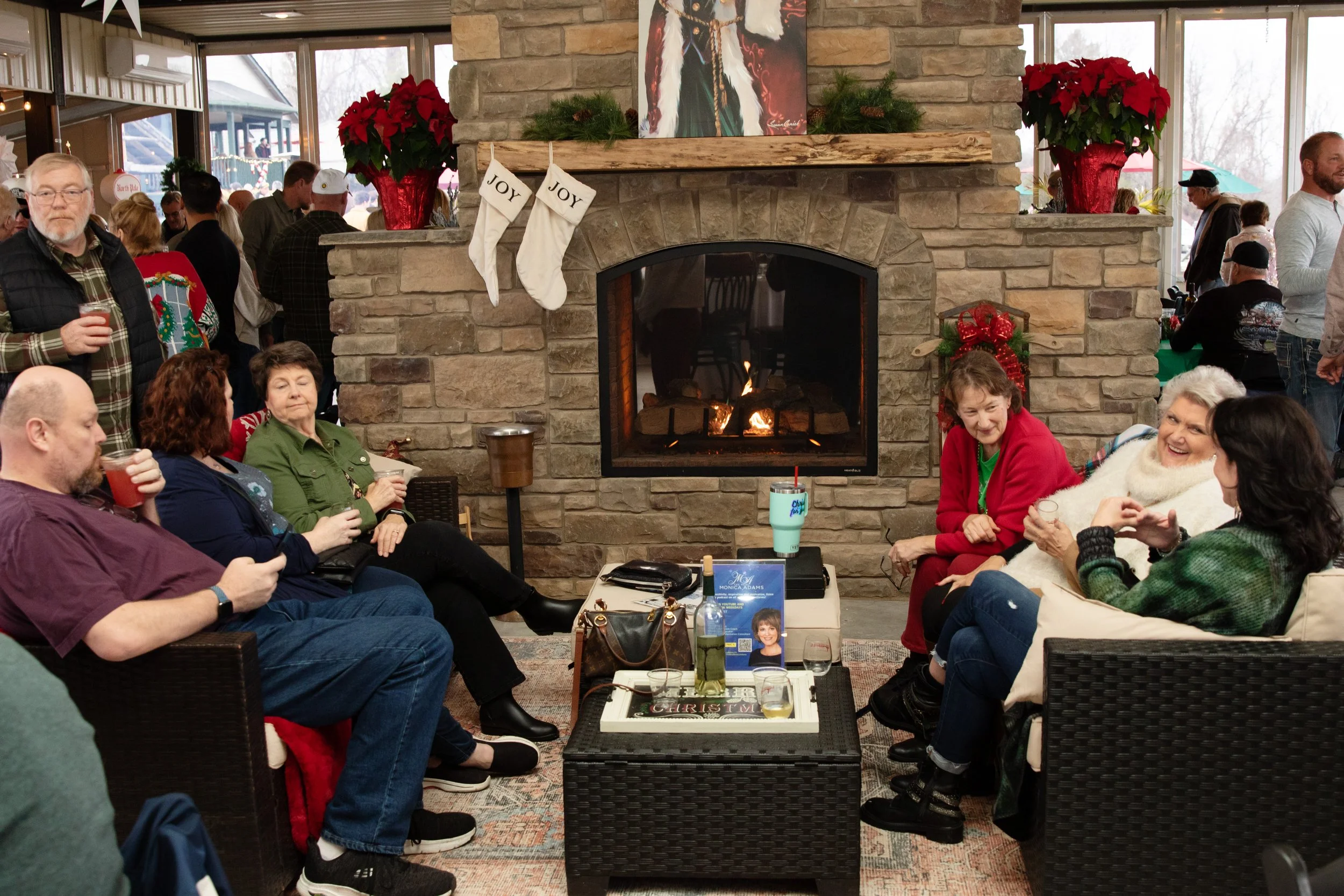 Stone Fireplace inside the Hilltop Venue