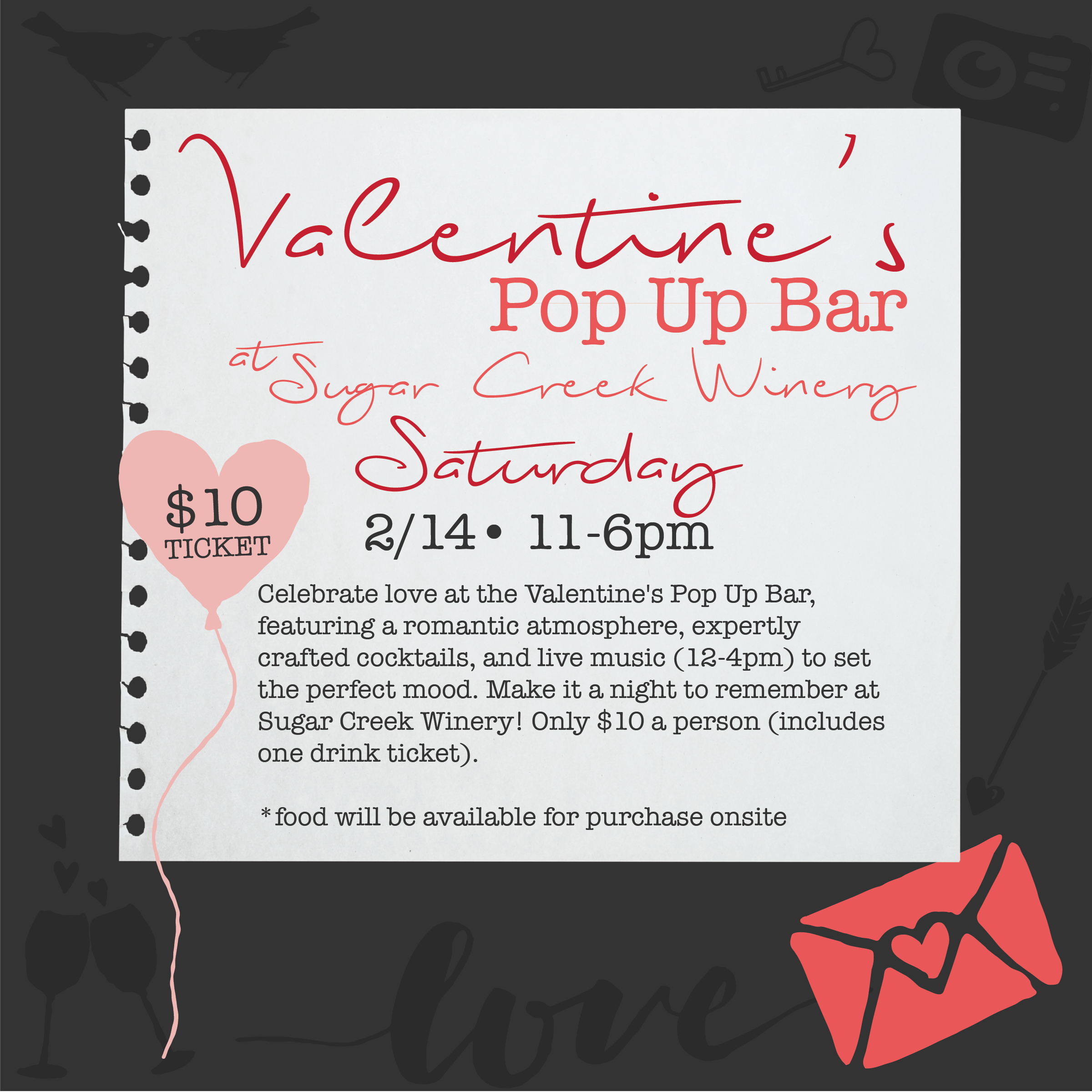 Valentine's Pop Up Bar (Sat)