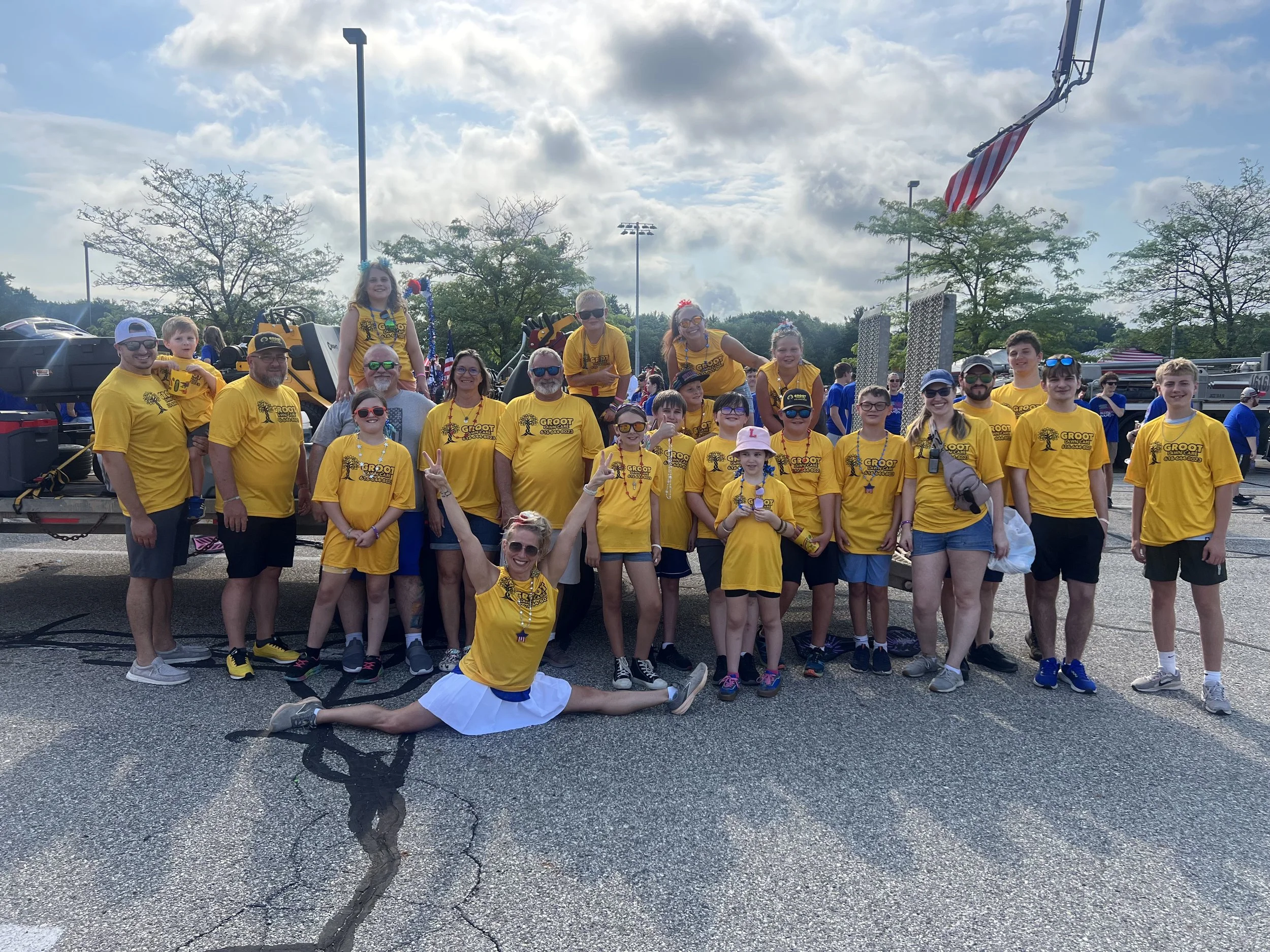 Groot Lawn Care participating in the Allendale Fourth of July parade in Allendale, Michigan