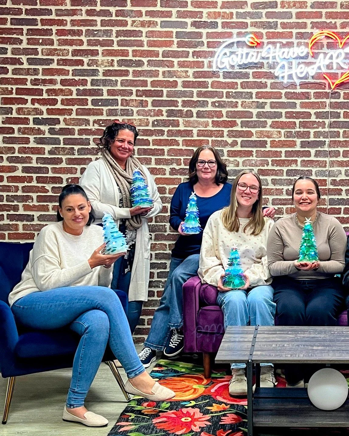These lovely ladies kicked off the season by creating the most beautiful sea glass Christmas trees! ✨ And now&hellip; it&rsquo;s your turn &mdash; all while supporting a great cause. 💙💛

Join us for a fun, creative night supporting Severna Park Hig