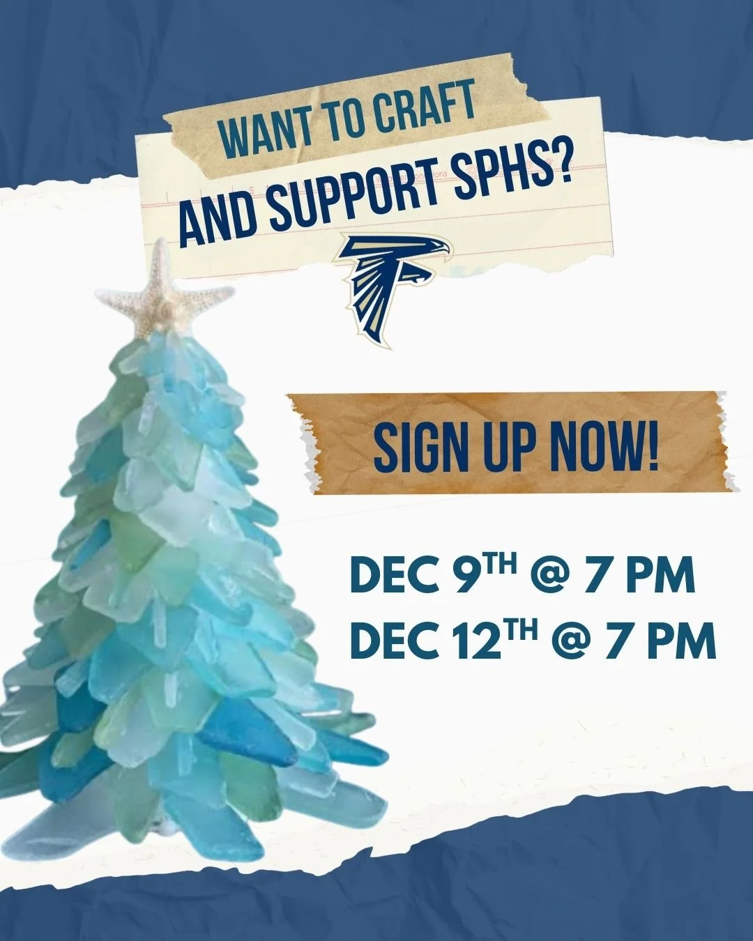 ✨ Join us on December 9 or December 12 for a special art night supporting Severna Park High School&rsquo;s After Prom!

We&rsquo;ll be making a beautiful sea glass Christmas tree while raising funds to help give SPHS students a safe and unforgettable