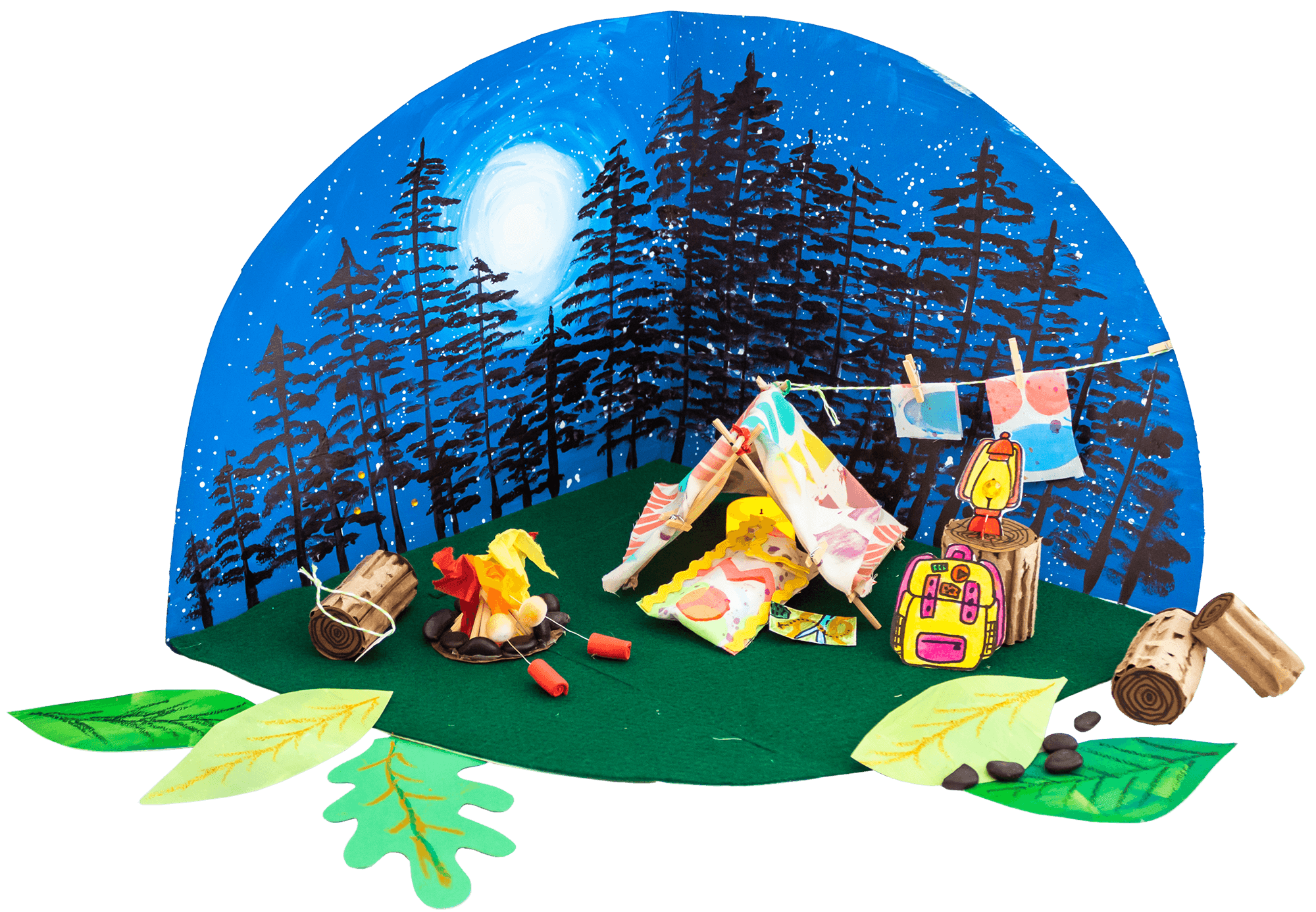 Camping Under the Stars Diorama Transparent.png