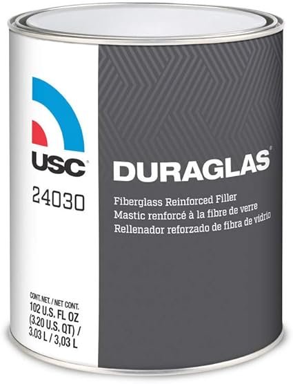 Duraglas Fiberglass Filled Filler 1 Gallon
-Made with short strand fiberglass fibers|Metal and fiberglass repair|Use on rust repairs along with cracks and holes in fiber glass|Finishing Putty