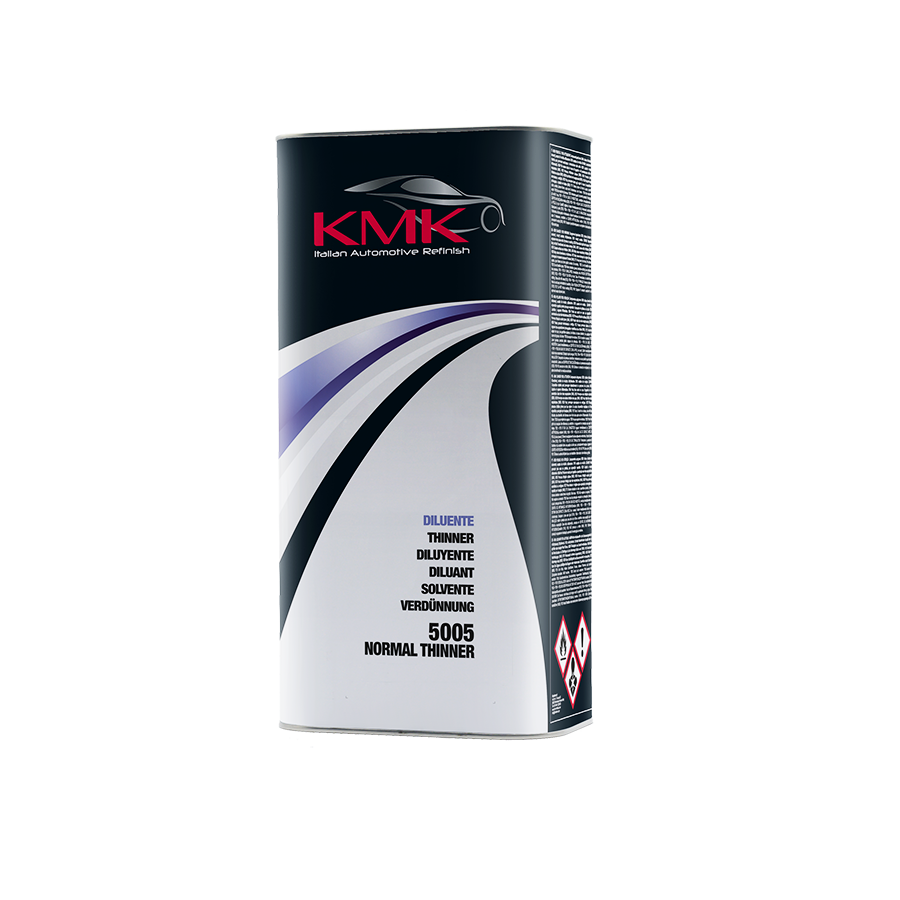 Normal universal thinner for paints and clearcoats
Specific formula to obtain large reductions in viscosity, favoring distension and minimizing the fog effect of the paint.