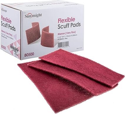 Sunmight Flex Scuff Pads 4.5" x 9" Maroon Pad