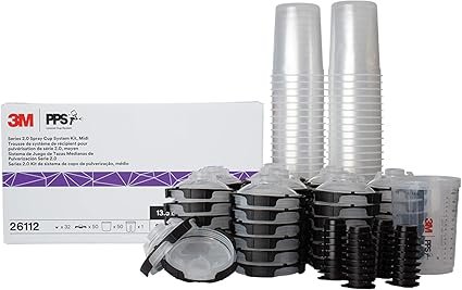 KIT INCLUDES – 1 reusable paint cup 50 lids 50 liners and 32 sealing plugs
DISPOSABLE ALL-IN-ONE SPRAY CUP SYSTEM – PPS 2 0 Spray Cup System Kit gives you everything you need for an all-in-one solution for measuring mixing filtering and spraying pain