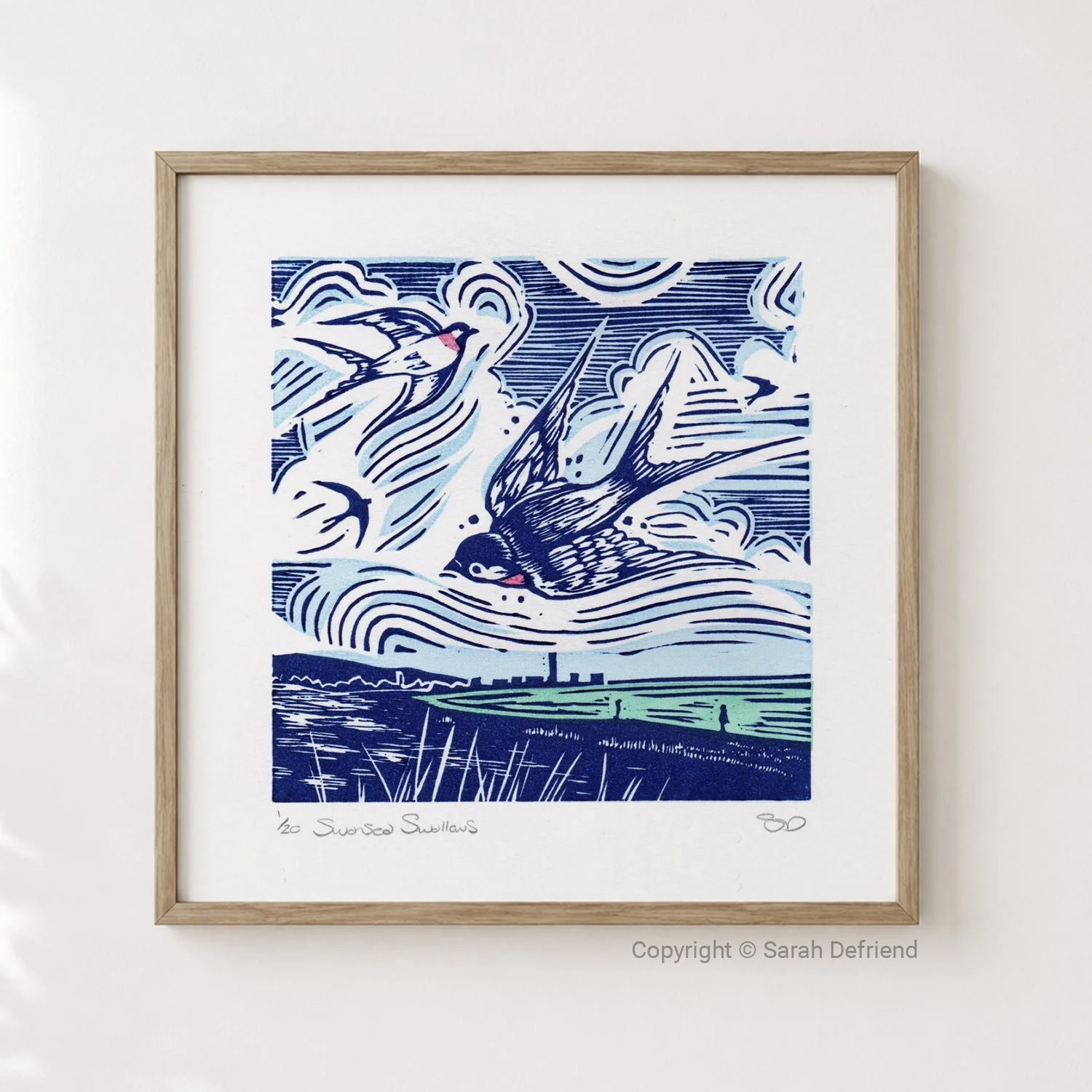 Swansea Swallows Print by Sarah Defriend