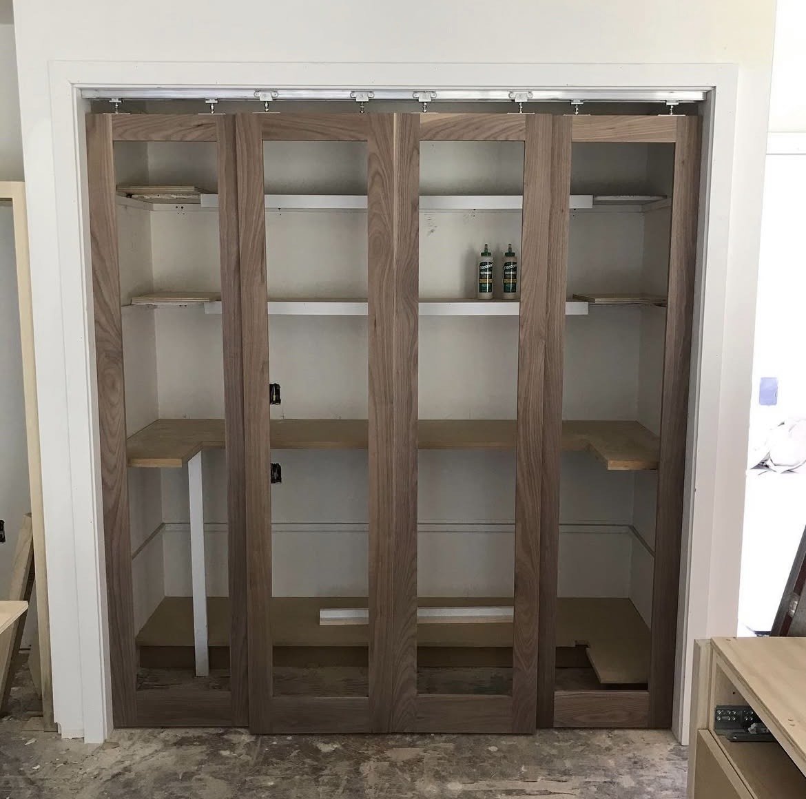 Custom Closet with Sliding Glass Doors