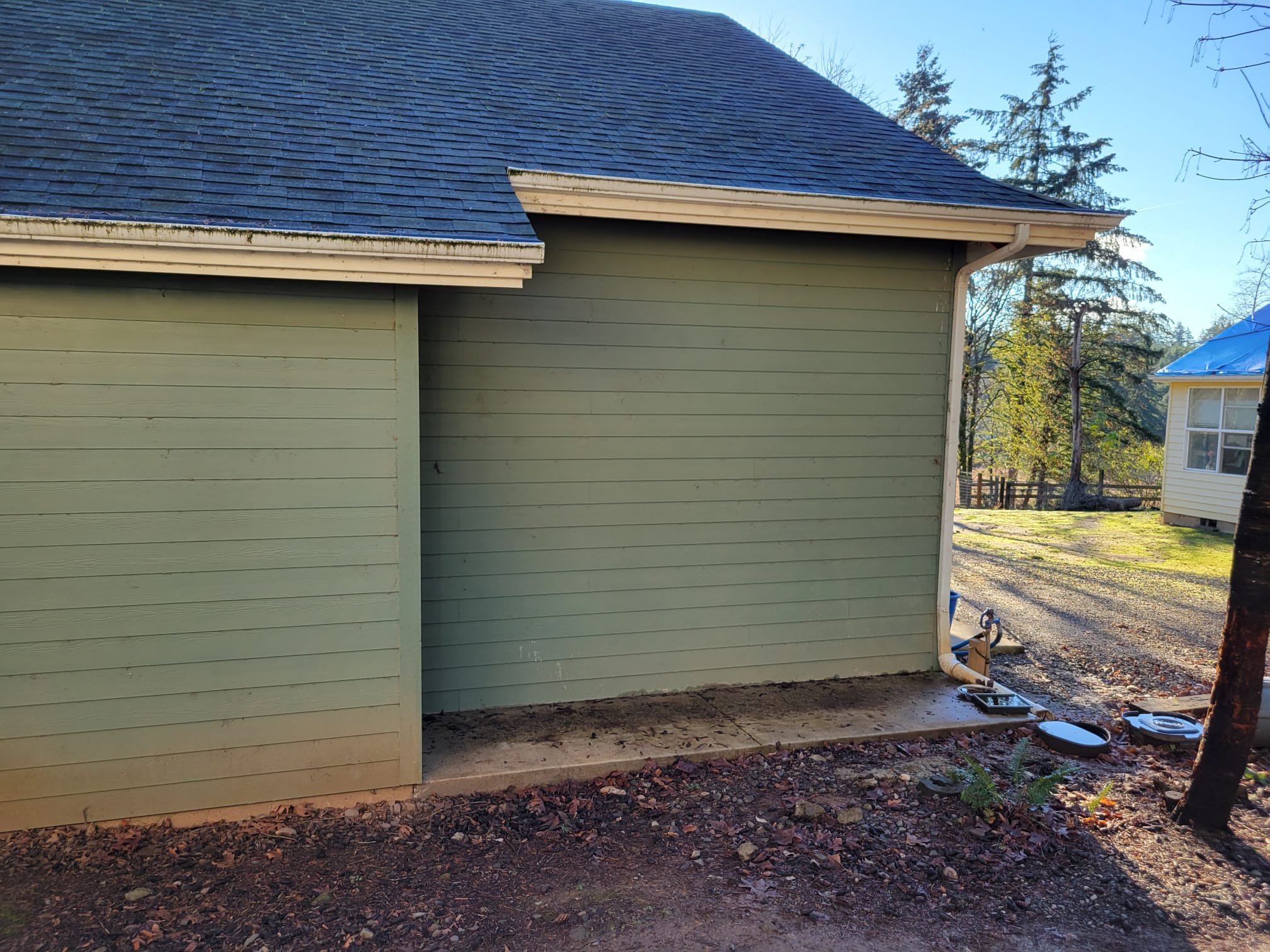 Before a Lean-to Barn Extension Build