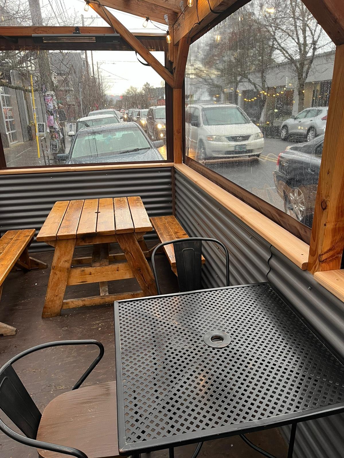 Some Finish Work the Tin Shed Outdoor Seating Area 1
