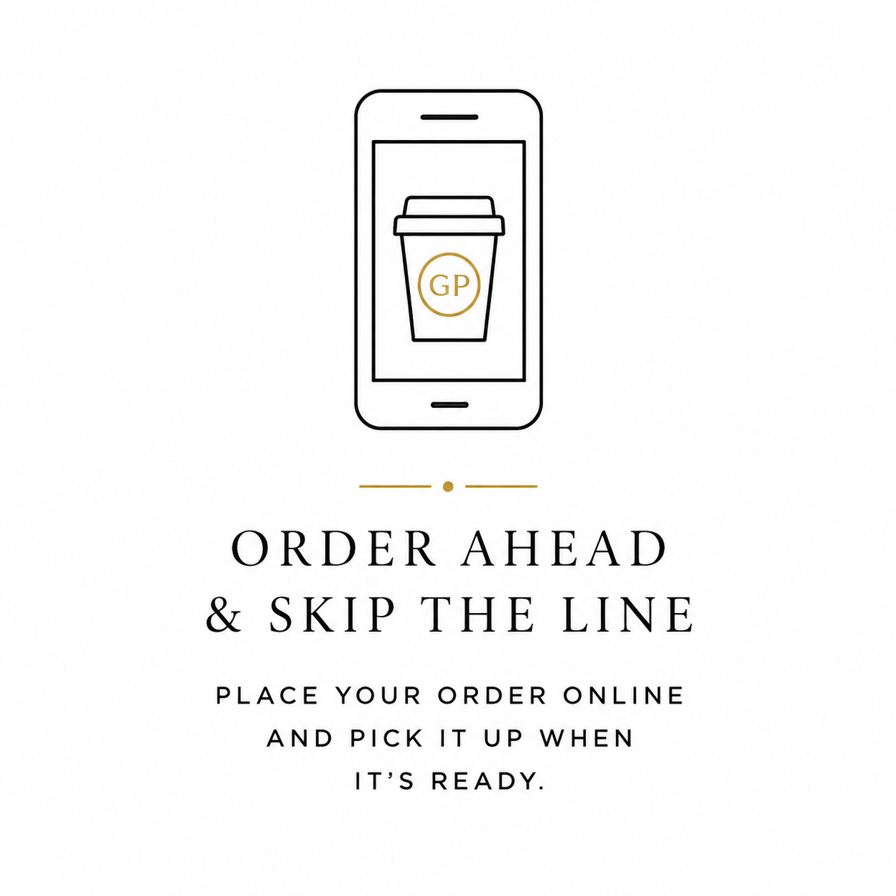 Order coffee online for pickup at GP Coffee & Cream