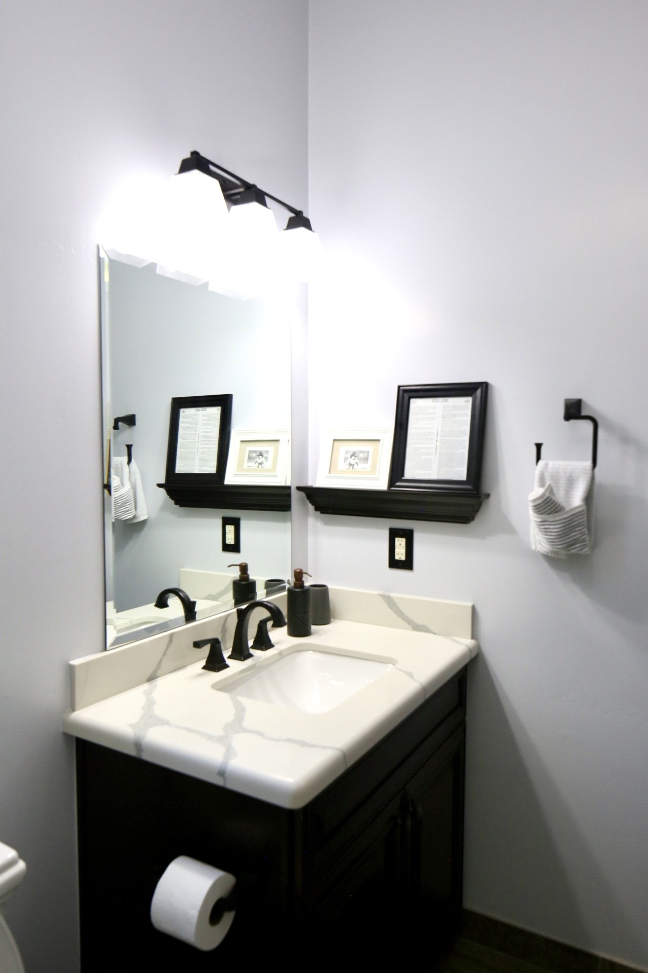 Just off the great room is a the Spur Wash full bathroom.