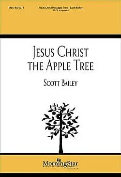 Book cover titled 'Jesus Christ the Apple Tree' by Scott Bailey, published by MorningStar, featuring a black silhouette of an apple tree.