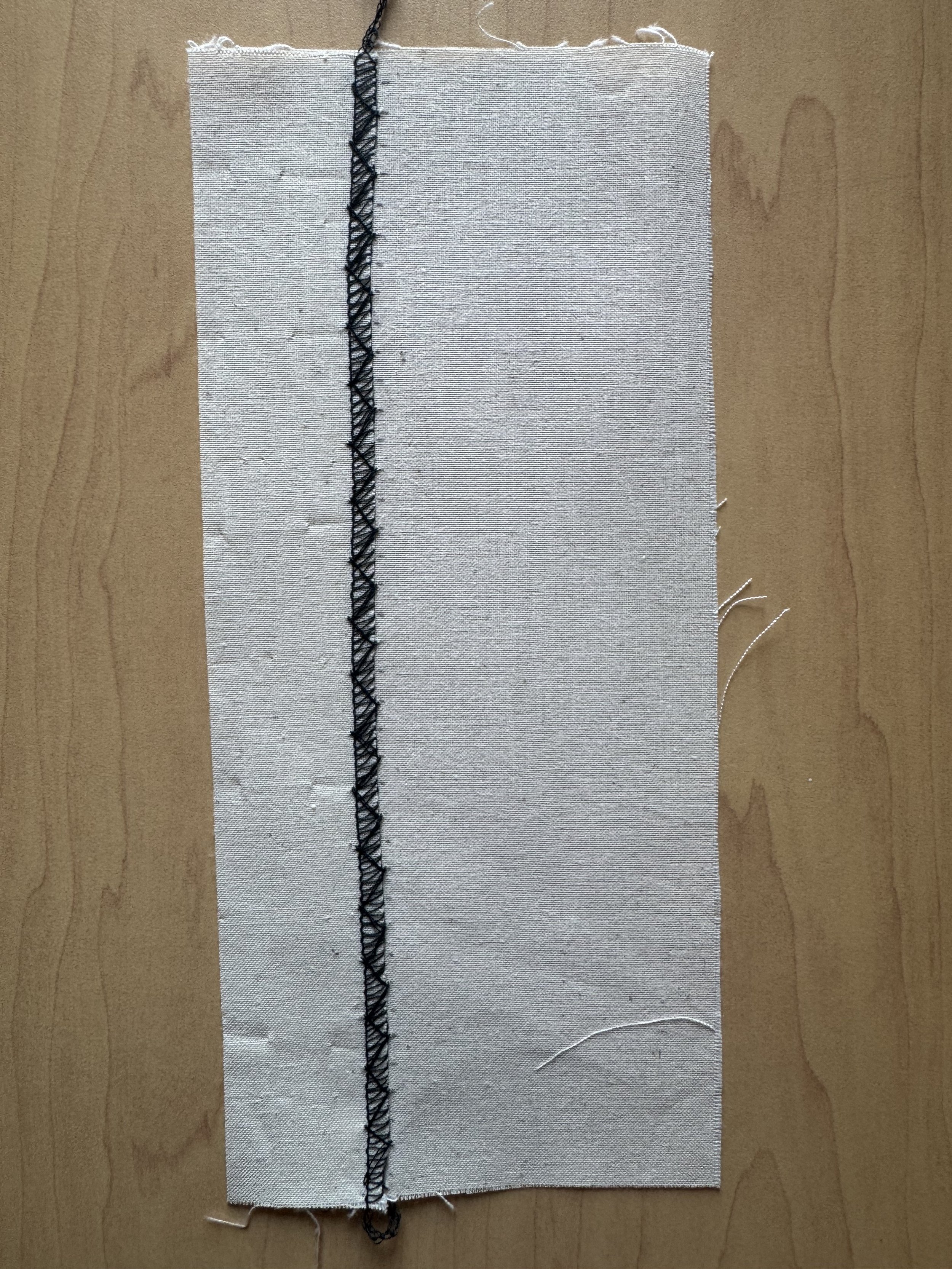 Flat Catch or Cross Stitch Hem