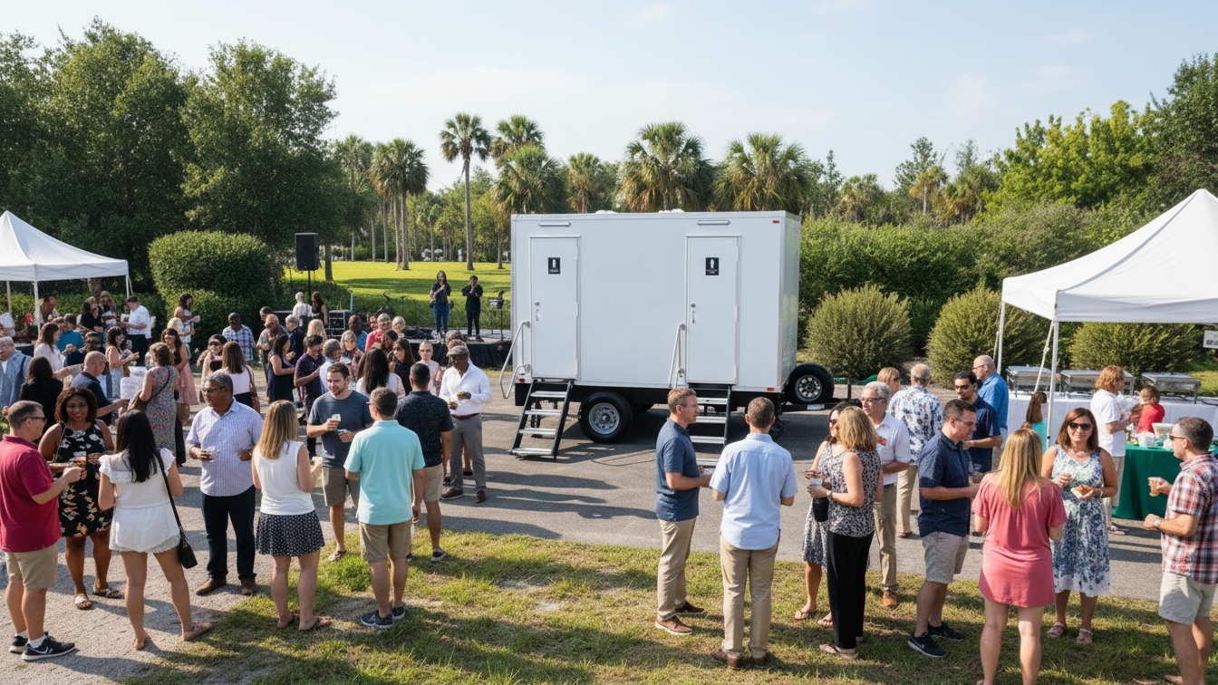 Restroom Trailer Rentals Community Fundraiser