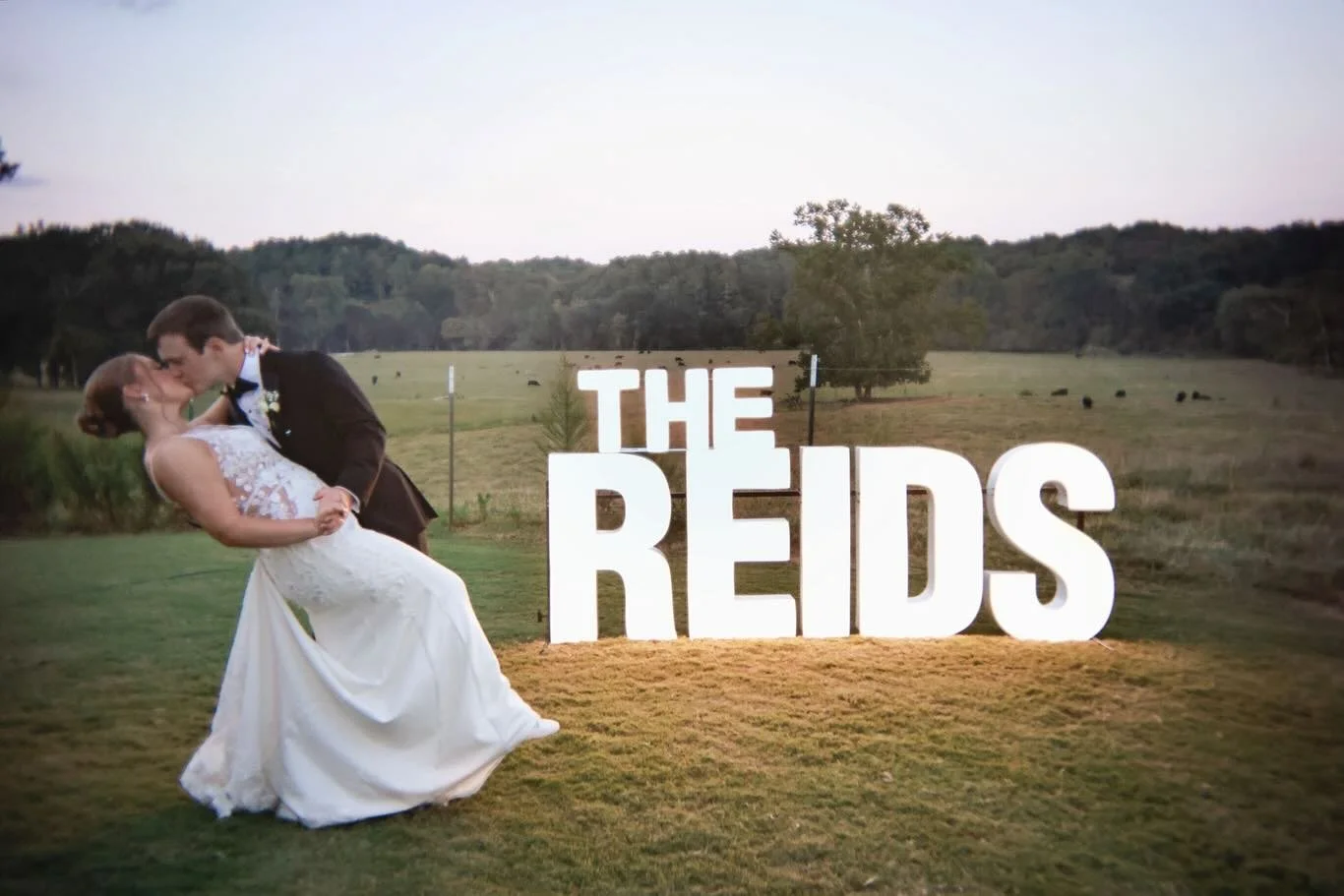 Congratulations to THE REIDS! 
✨Thank you for using Say It In Lights ✨
Bride: @madelineann.reid 
Groom: Luke Reid
Photography: @isabellanicolephotos 
Venue: @bellhousebarn 
Marquee letters: @sayitinlightsllc
