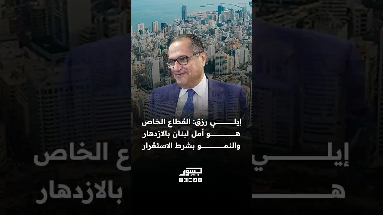 الخبير الاقتصادي إيلي رزق: القطاع الخاص هو أمل لبنان بالازدهار والنمو بشرط الاستقرار