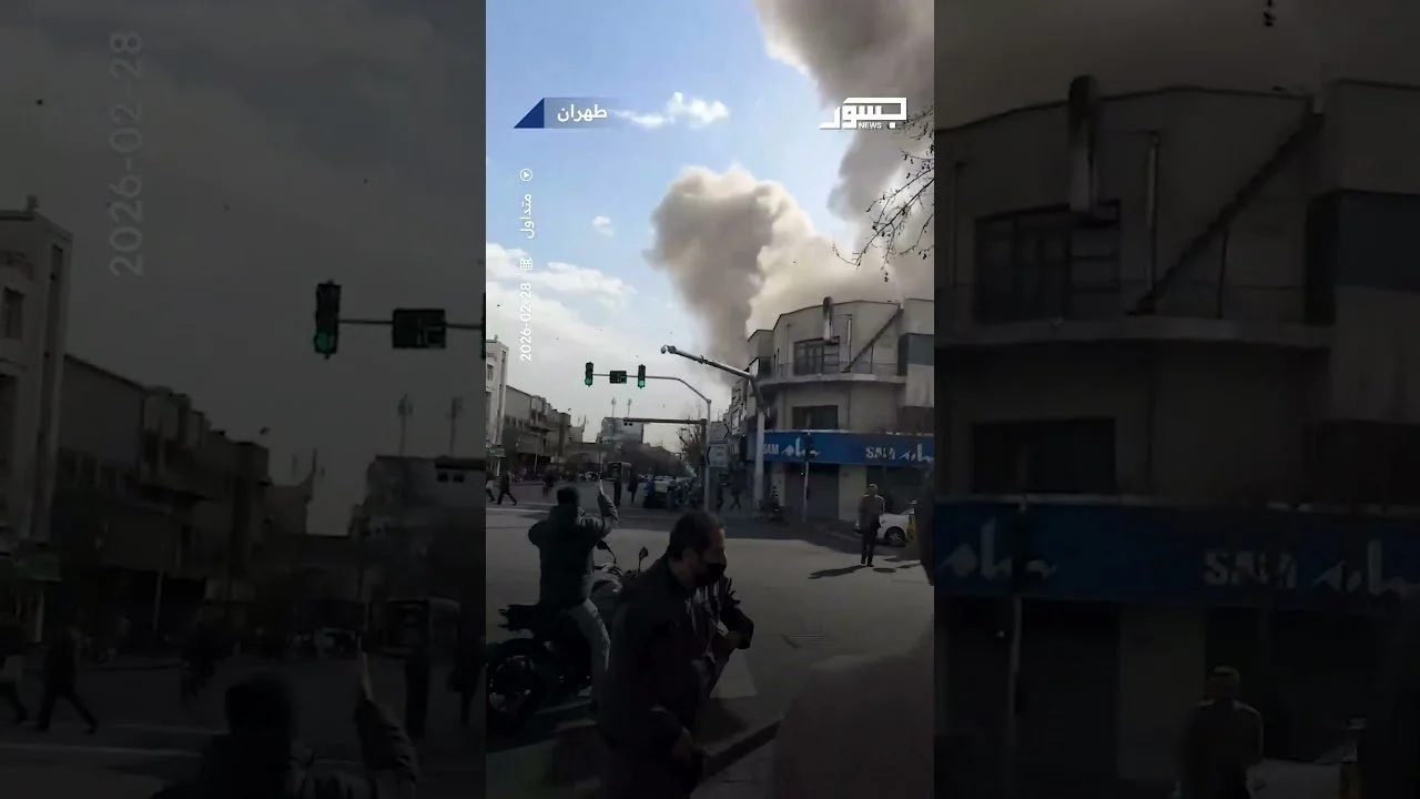 لحظة قصف مقر إقامة المرشد الإيراني على خامنئي في طهران