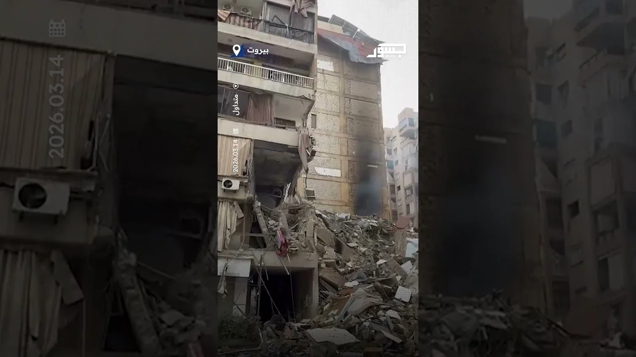 دمار كبير في حارة حريك بالضاحية الجنوبية