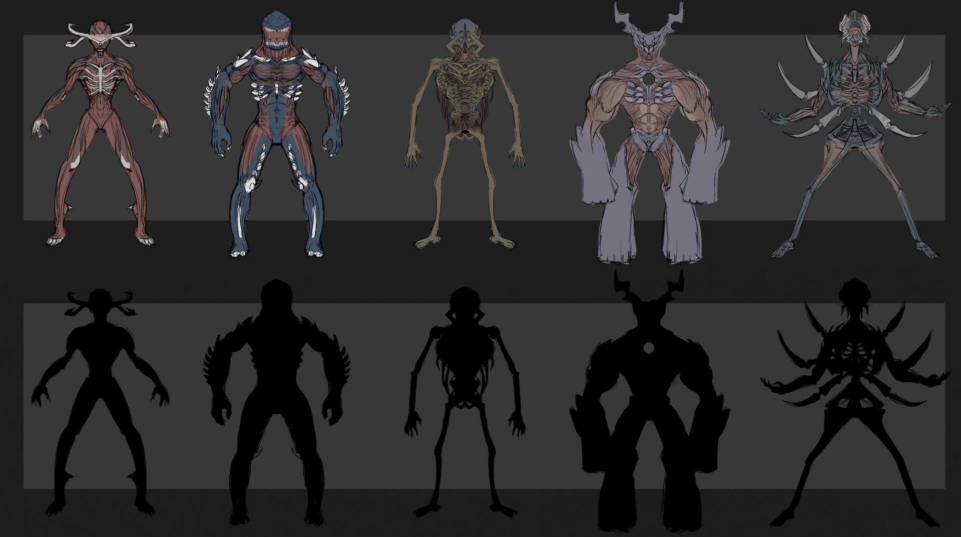 The art directions are:
● Normal bipod
● No Tale or wings or anything so rigging won’t be too complex
● Not Creepy-like scary, more a dangerous scary
● No Magic