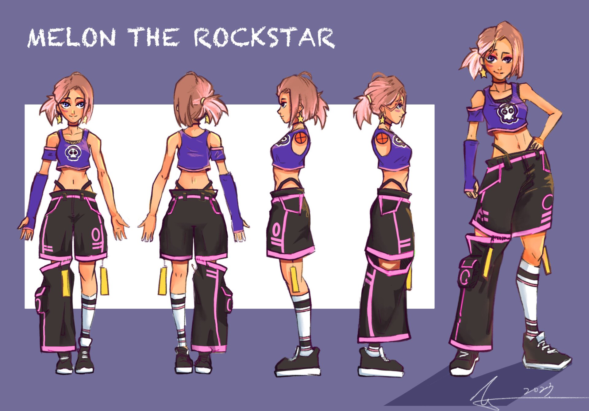 Final concept art for Melon the Super Star.