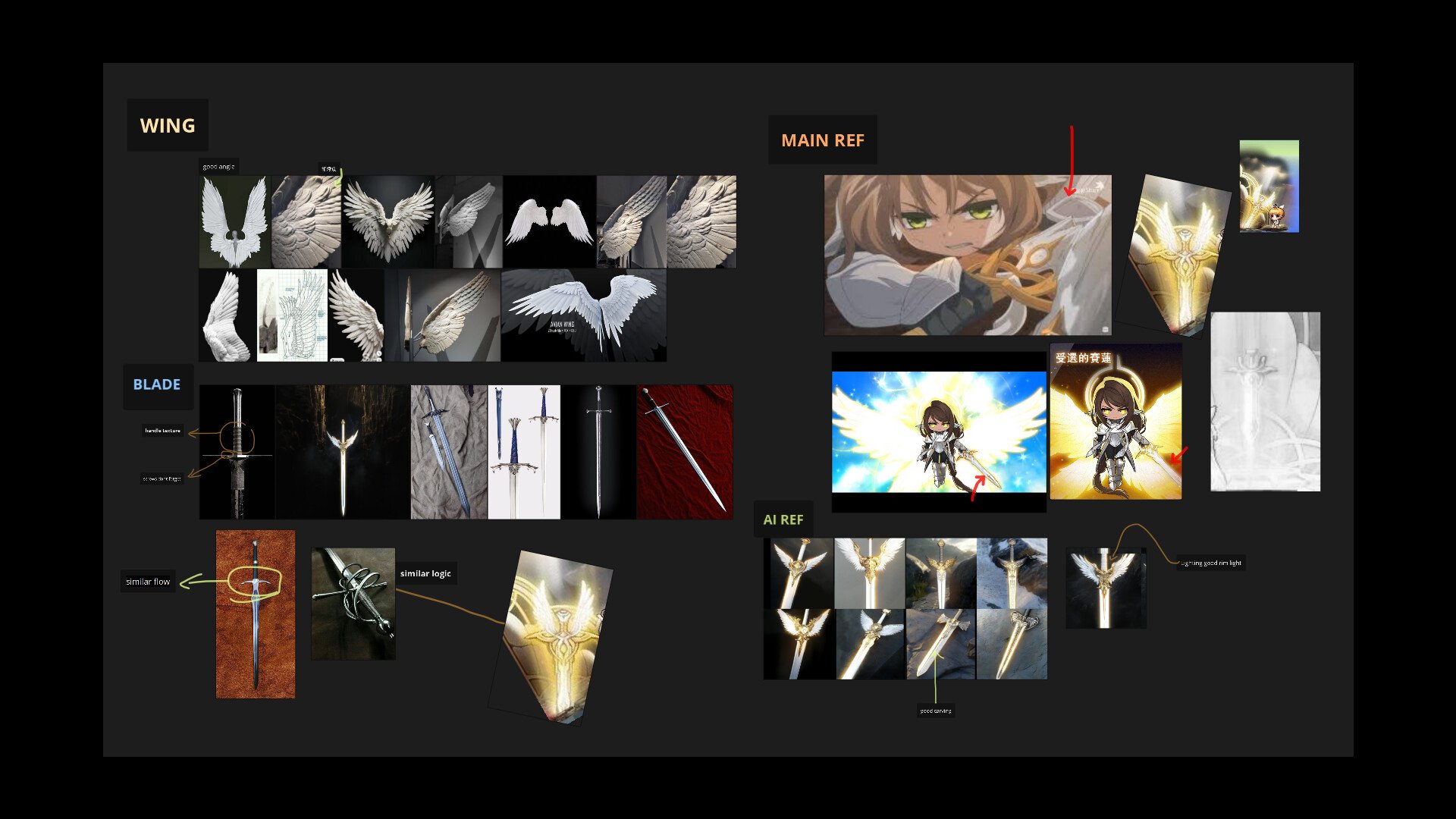 Moodboard
Since the reference concept is mainly from a pixel 2D game, and they apeared in different form. I had the freedom to twist part of the design by myself.
