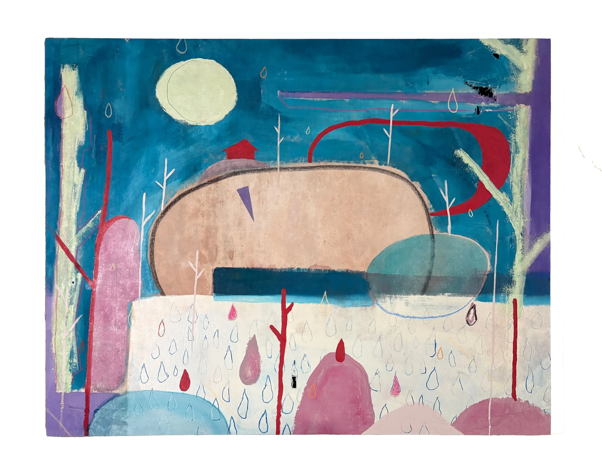 "Some Kind of Circle"⭕️🔵⚪️🔘🏠
42.5" x 54.5"
Acrylic painting on weathered canvas
SOLD🔴