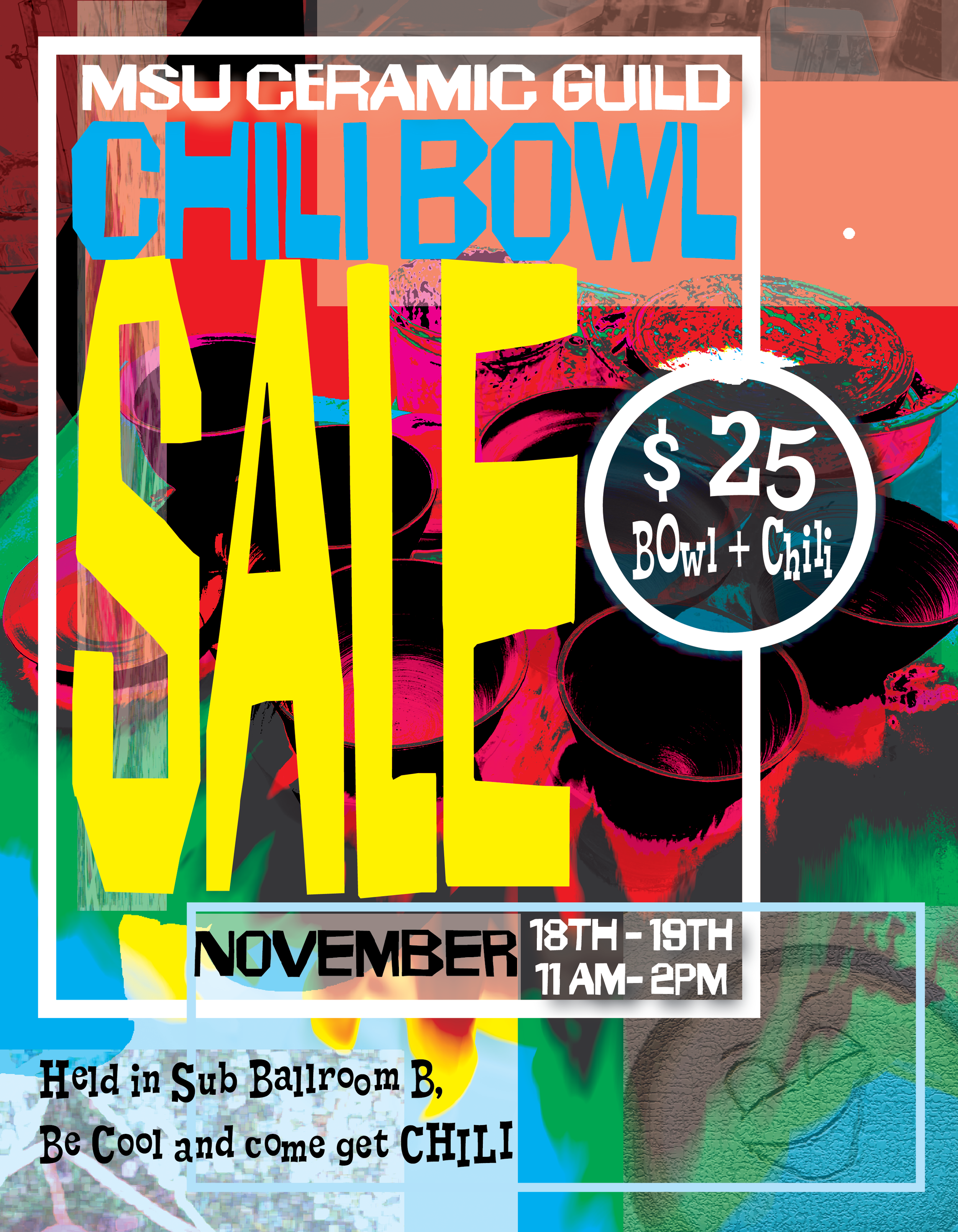 Msu Ceramic guild Chili Bowl sale   -26