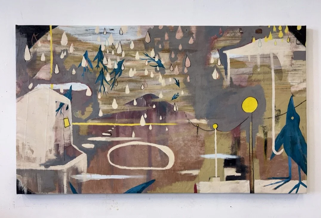 "Threshold of Rain" _ 77" x 44" - Inquire