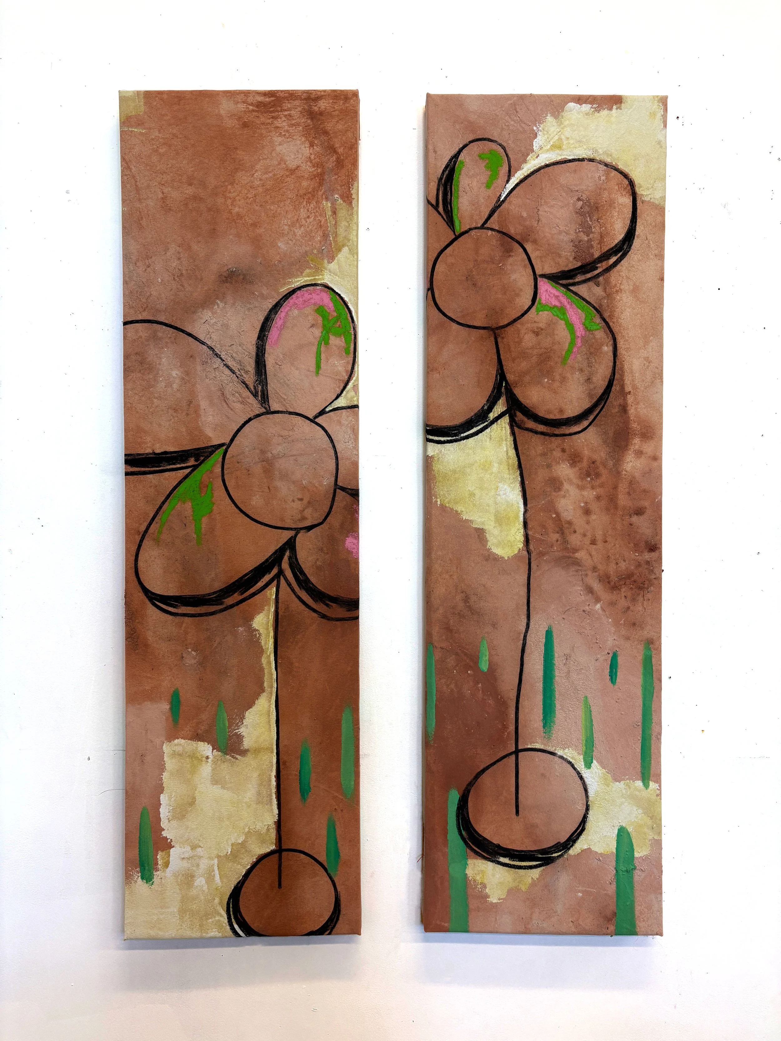 "Flowers" _ "57" x 16" Each _ Inquire