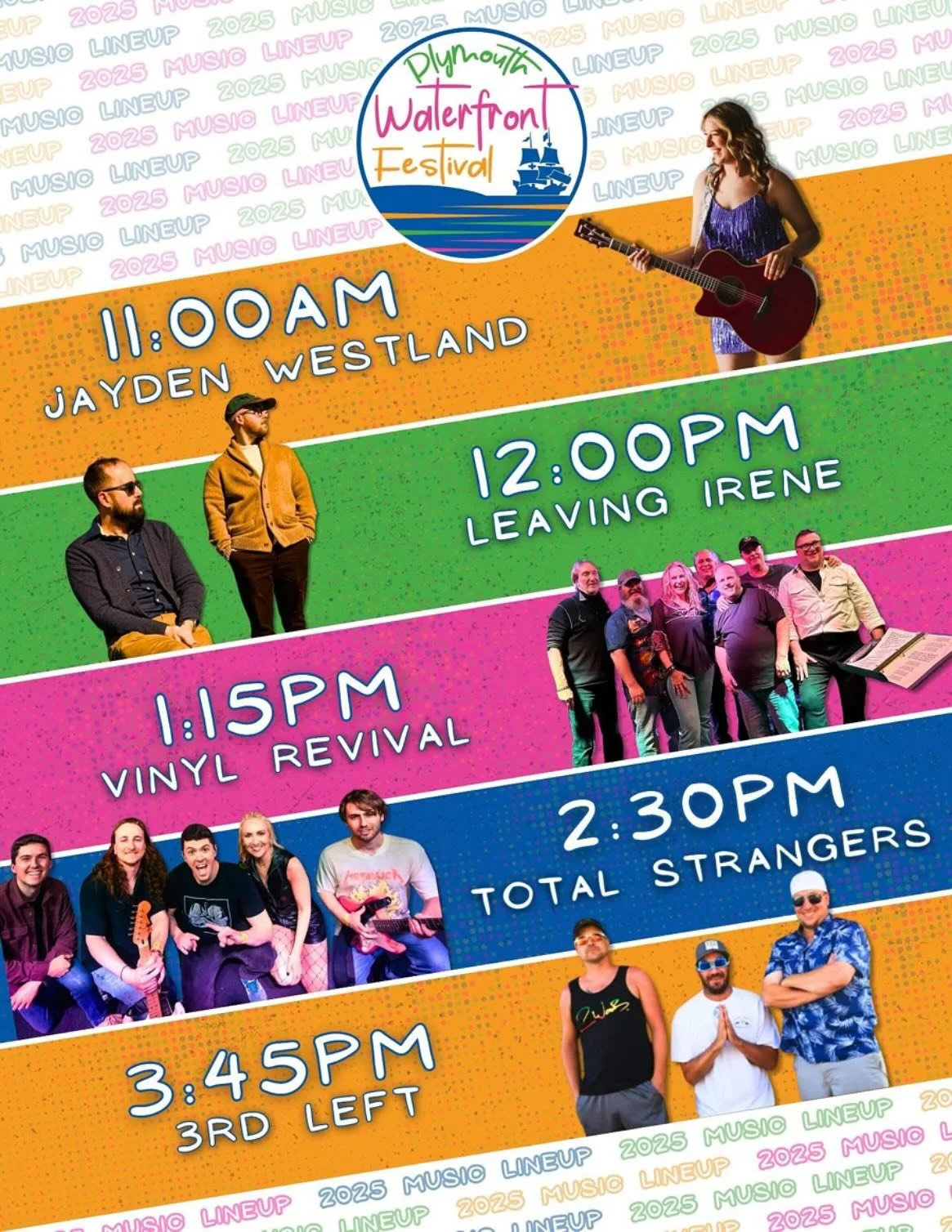 Come see us play at the Plymouth Waterfront Festival on 8/23 ! Head to our link in bio for more details