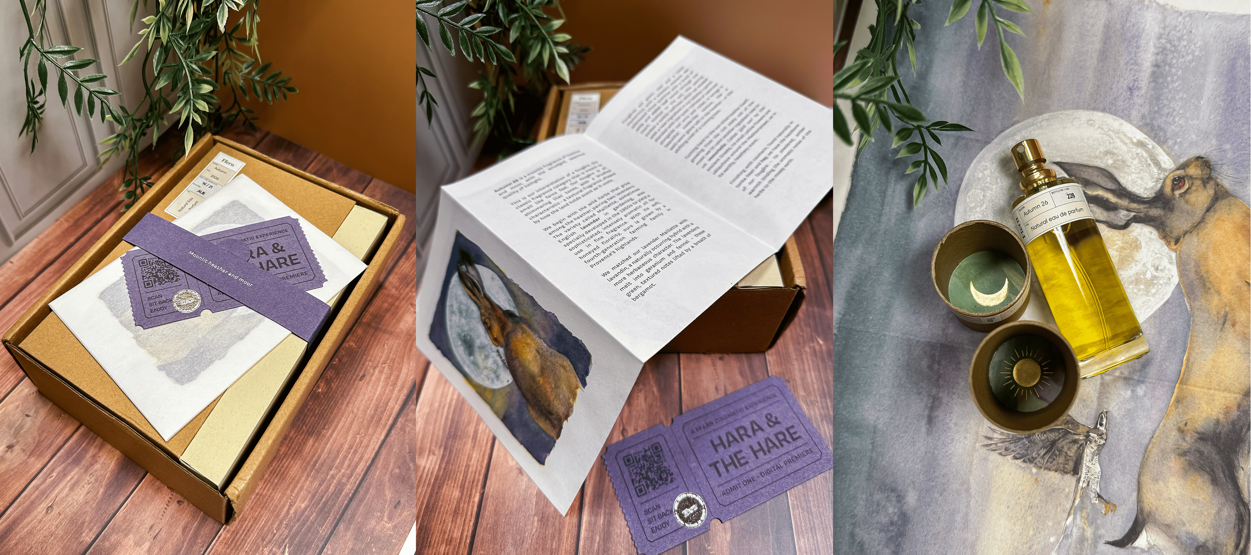 ffern hara & the hare moonlight heather autumn 2026 edition fragrance unboxing bespoke artwork and film