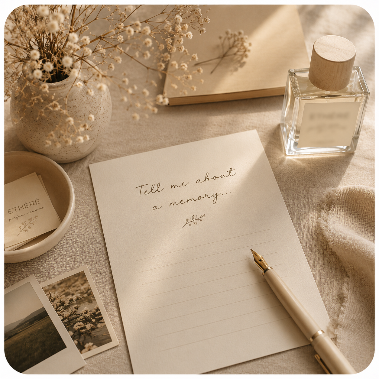 design your own perfume notebook workspace