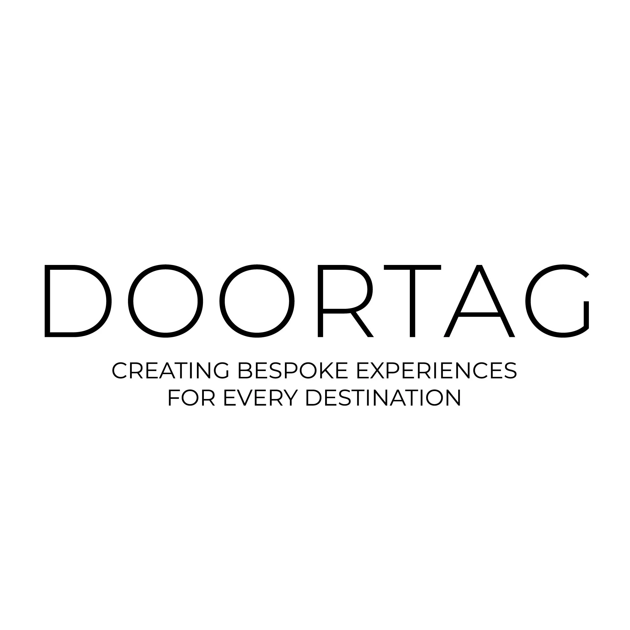 Logo for Doortag with the slogan, 'Creating bespoke experiences for every destination.'