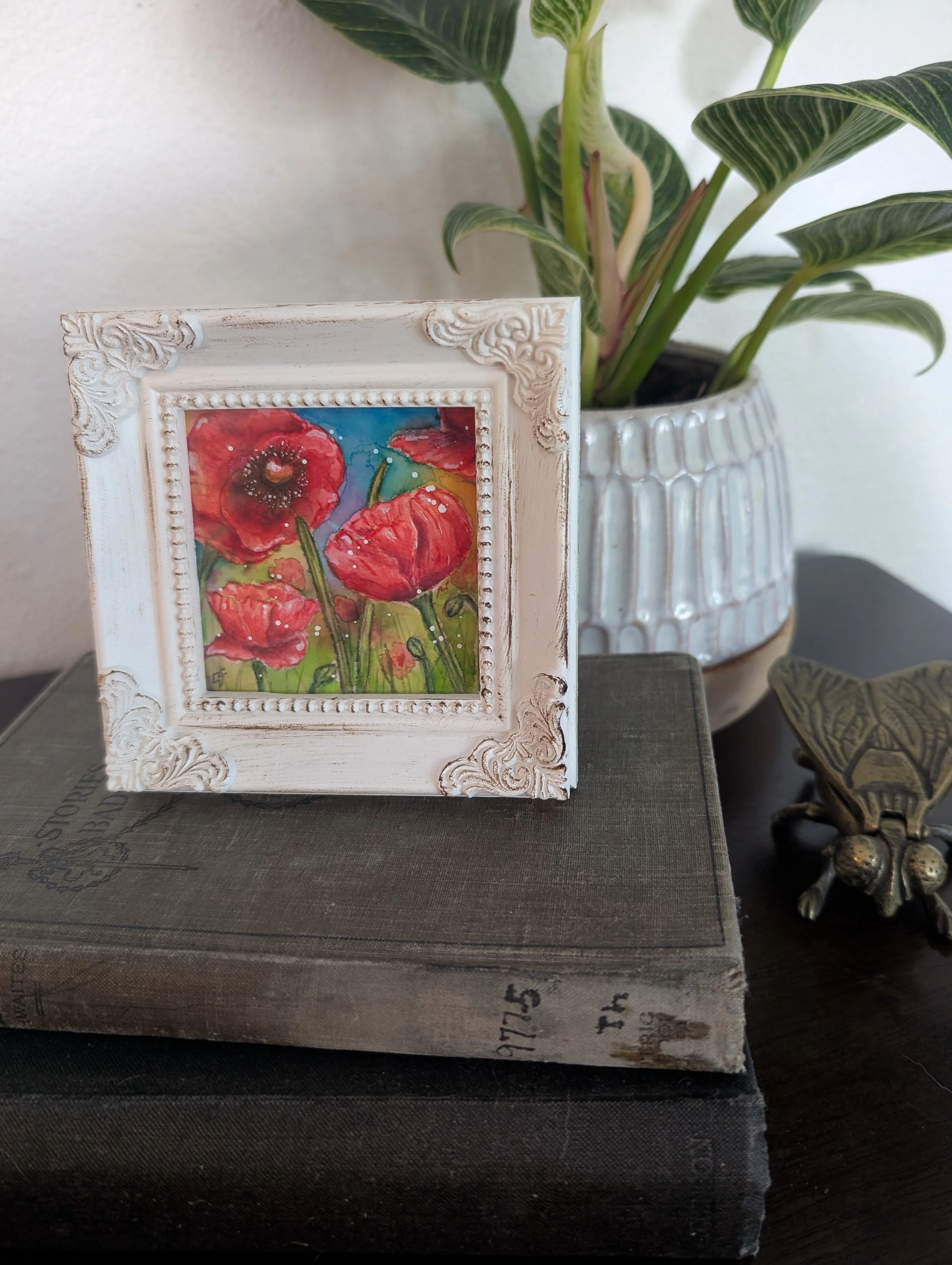Among The Poppies | Original Miniature Painting