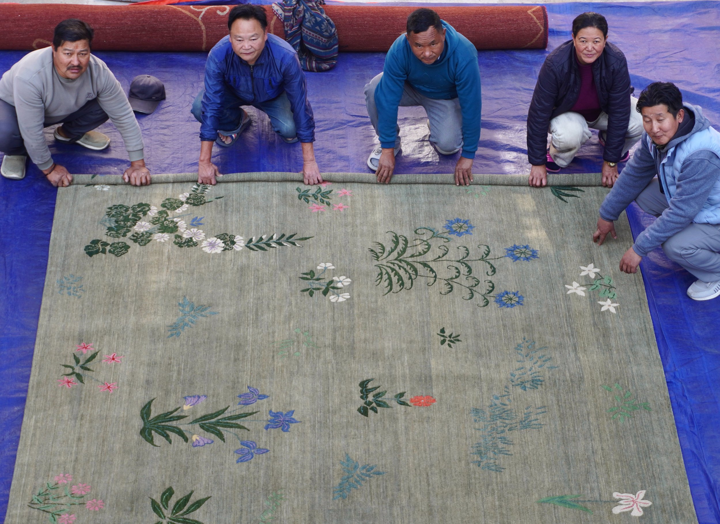 Odegard Carpets_Sha Jahan's Garden off loom.JPG