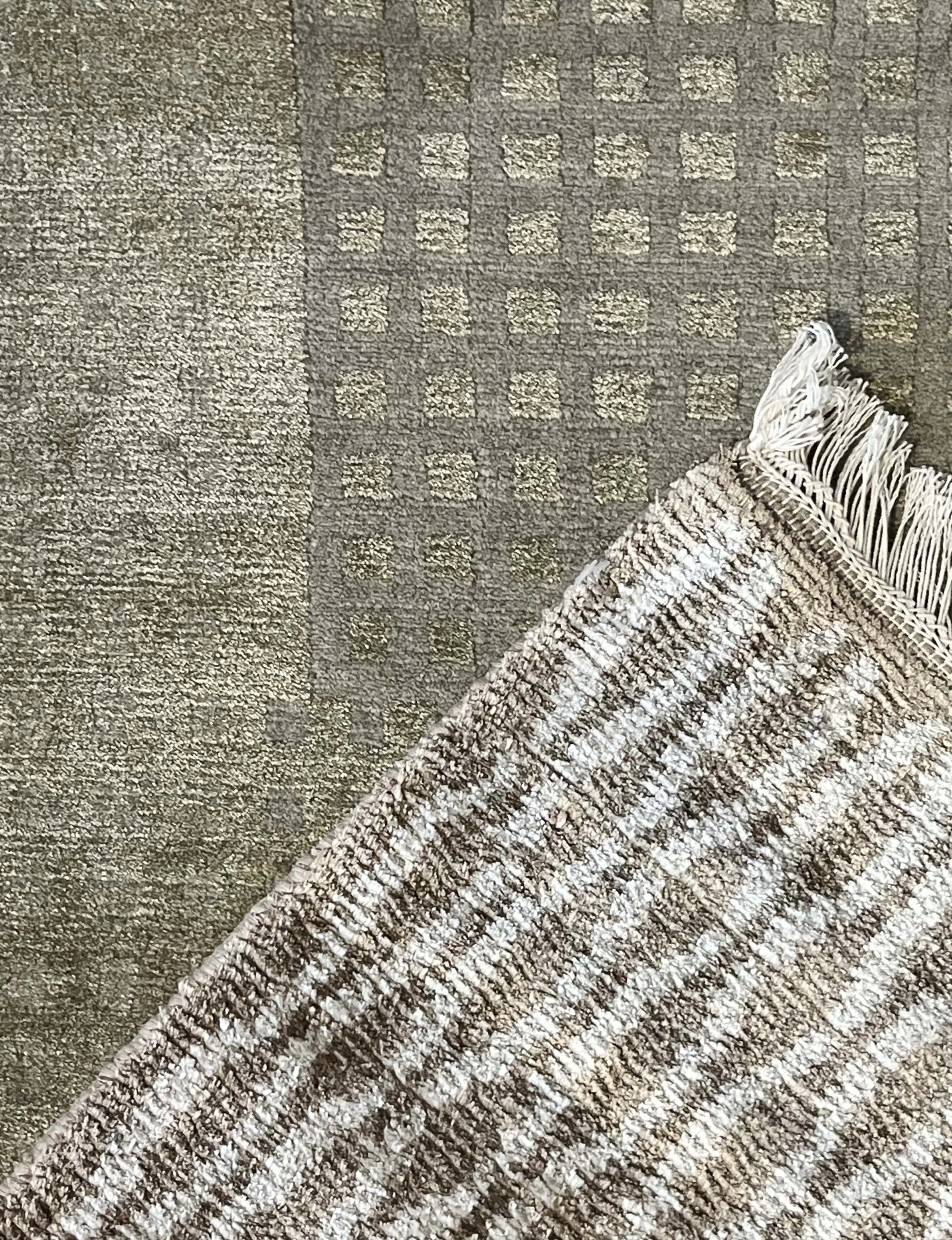 Gridshadow in antique celadon and Ropes in sandstone.jpg