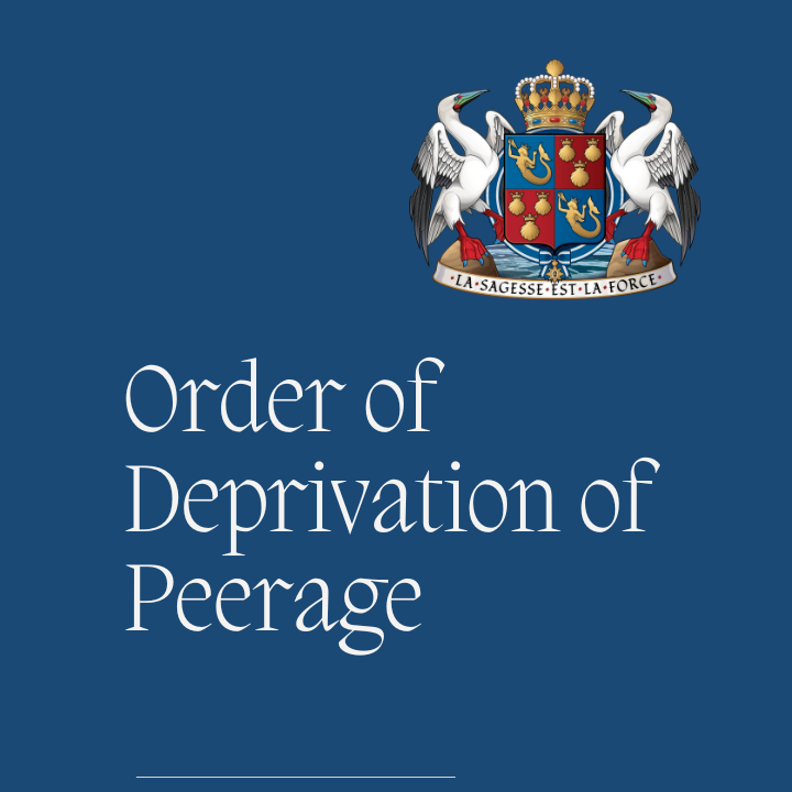 Order of Deprivation of Peerage