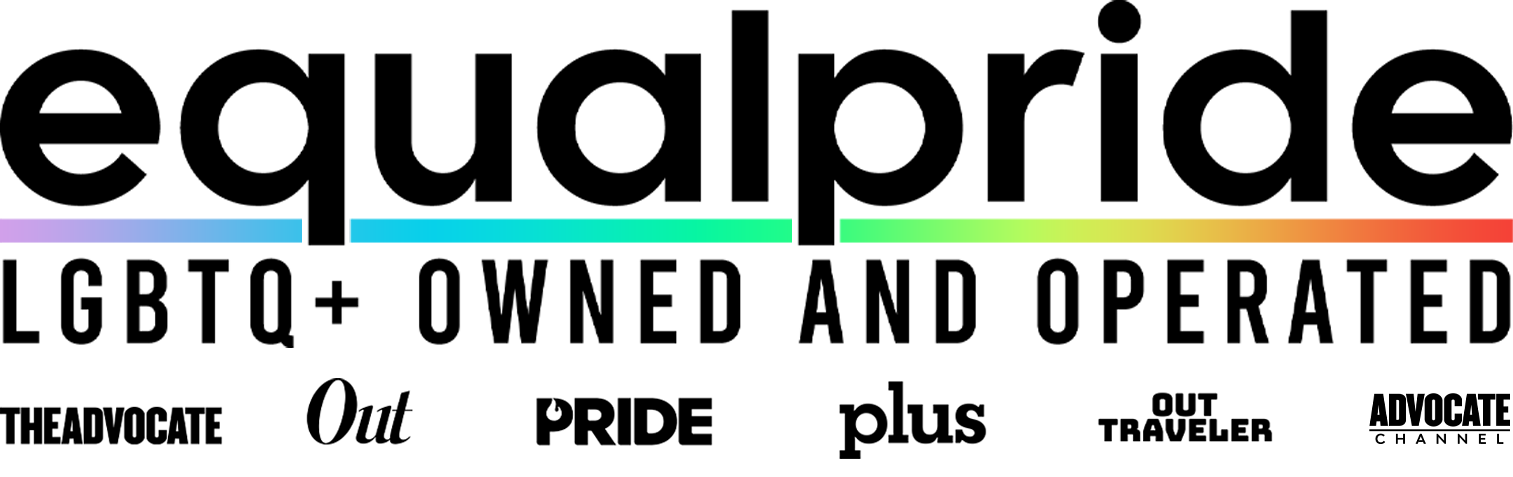 EQUALPRIDE logo with text that reads 'LGBTQ+ Owned and Operated' and associated brands.