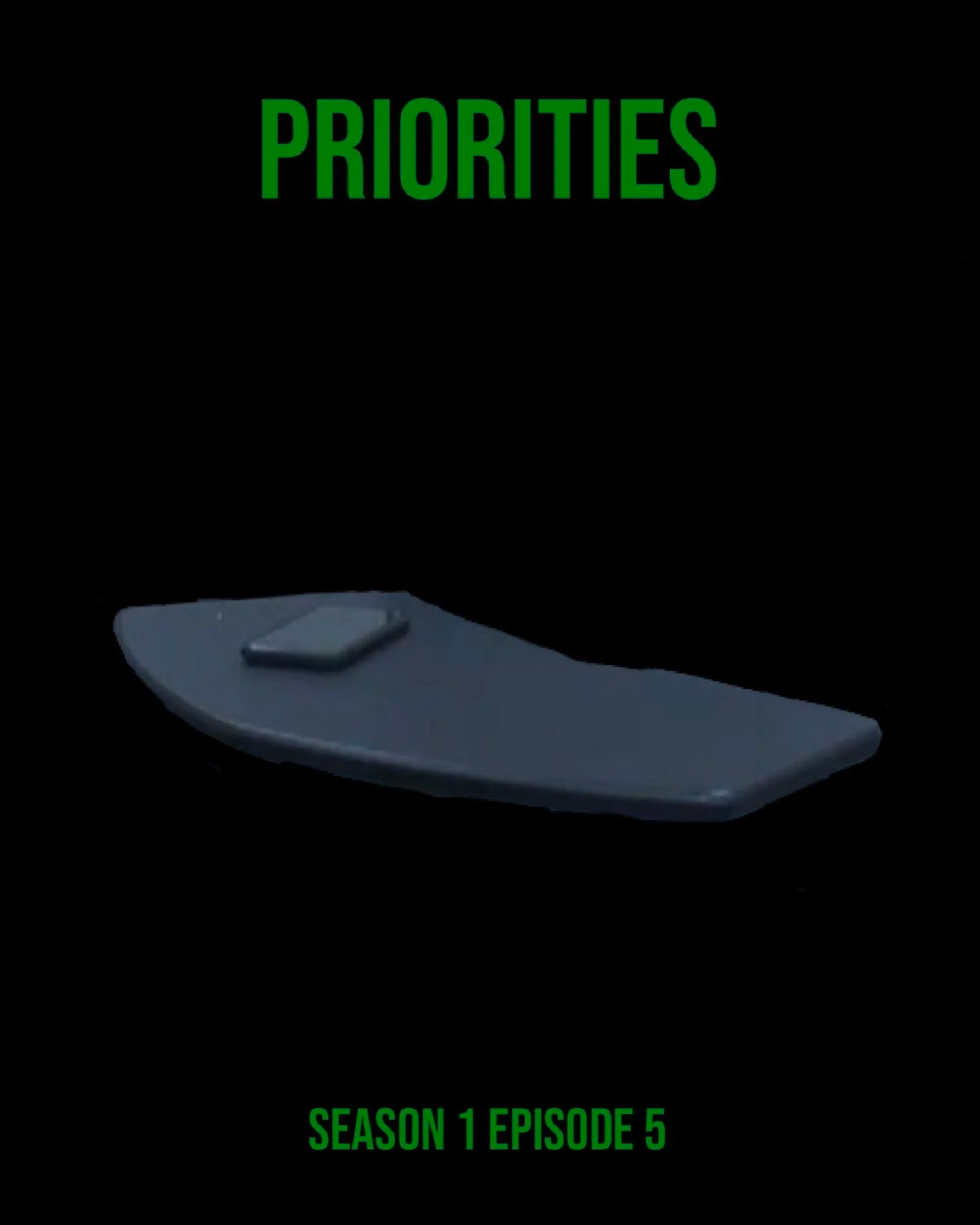 Poster for Priorities (S1E5), featuring character Paul's phone on his desk, which sets up a major plot point in both the episode and Season 1 as a whole.