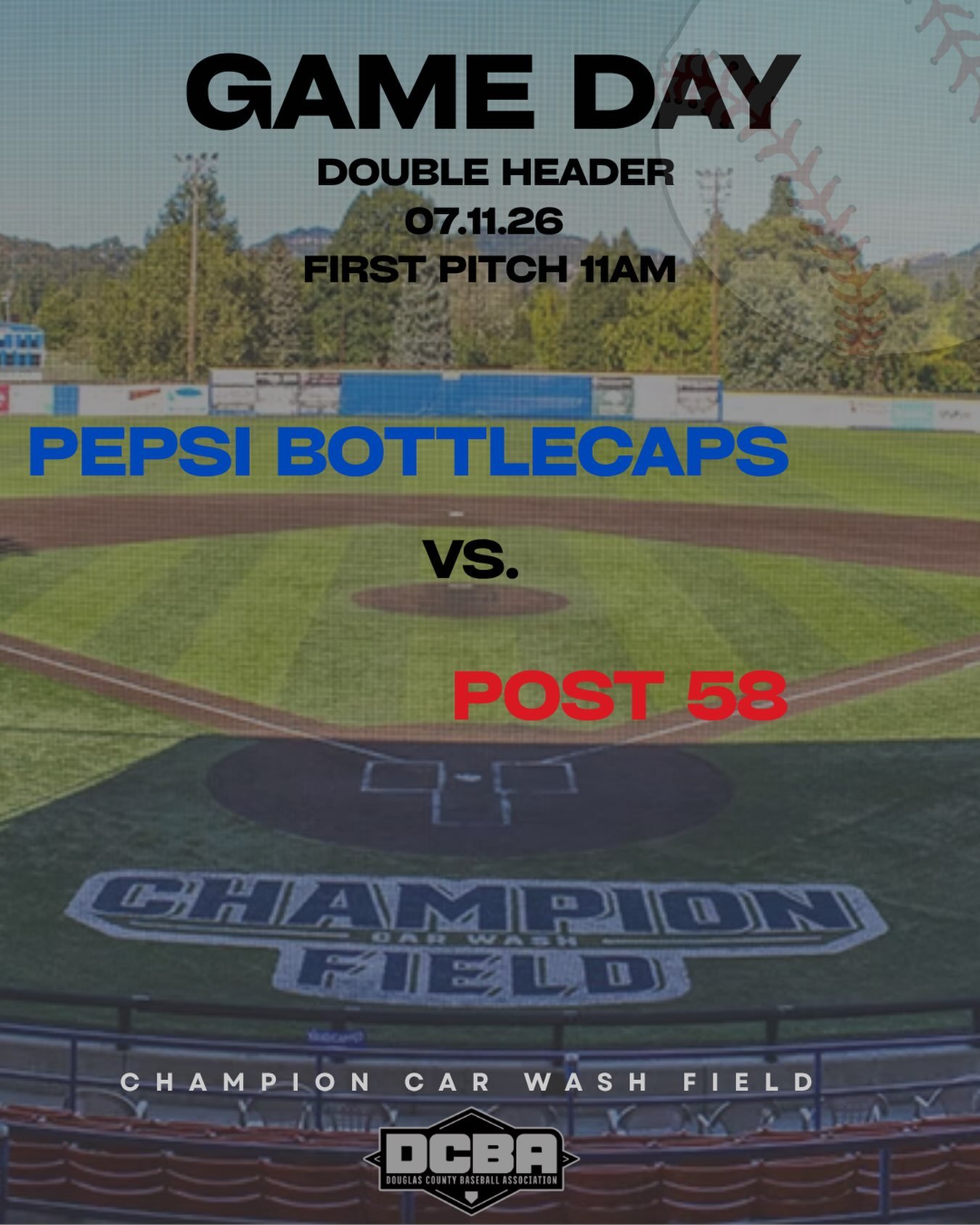 Bottlecaps are looking to bounce back with a double header against Post 58 starting at 11 am!!

#gobottlecaps