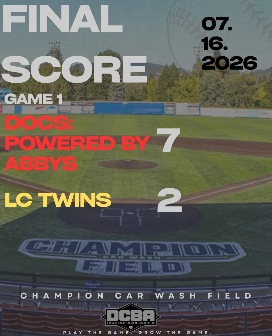 Stewie&rsquo;s take the first of two today against LC!! #DocsDub
