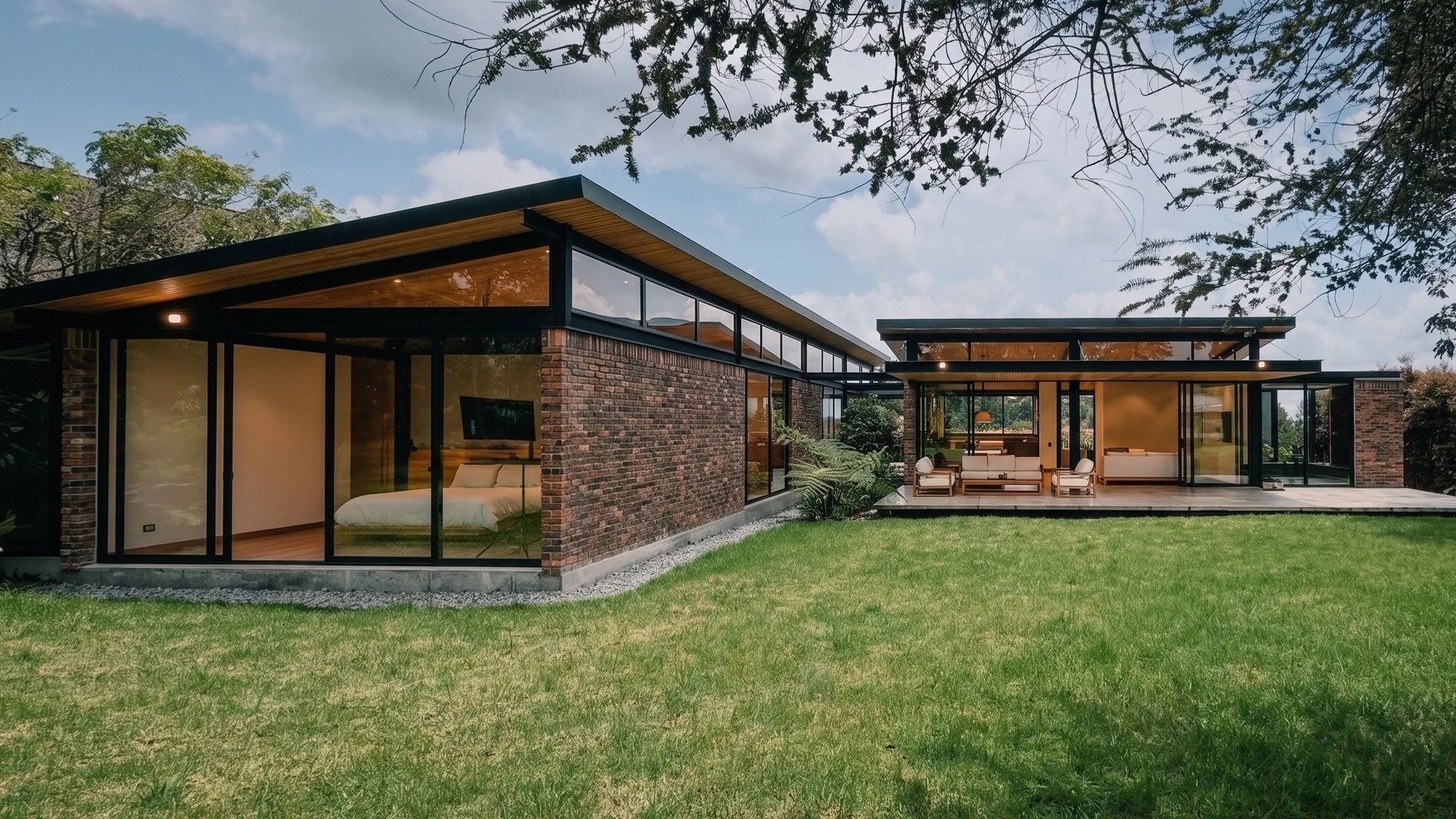 El umbral y la habitabilidad en el clima templado. 🌿

Este corte arquitect&oacute;nico revela la intenci&oacute;n de desdibujar el l&iacute;mite entre el interior y el exterior. En contextos de clima medio en Antioquia, el "espacio intermedio&q