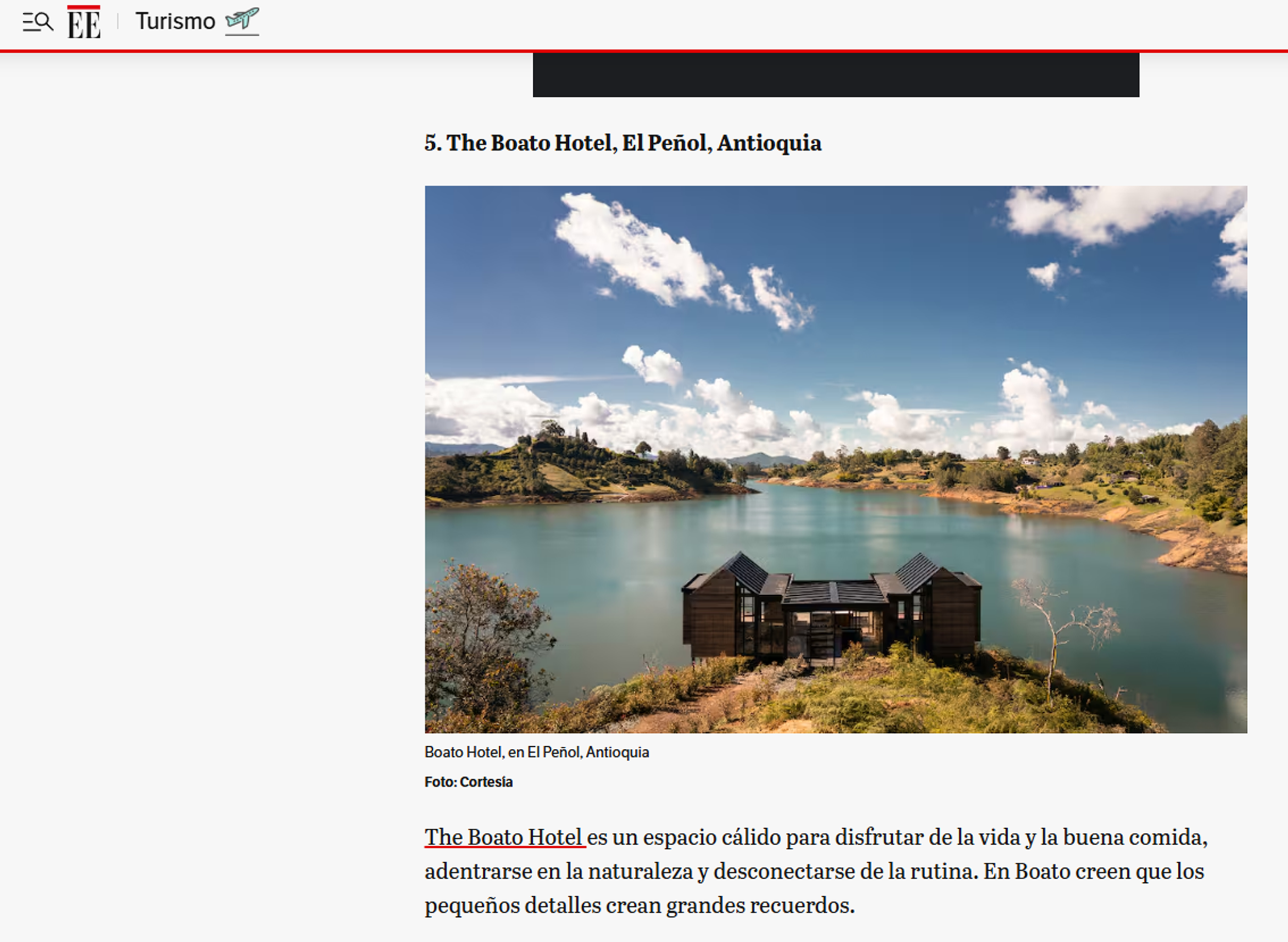 Espectador : 7 ecohoteles para reencontrarse con la naturaleza