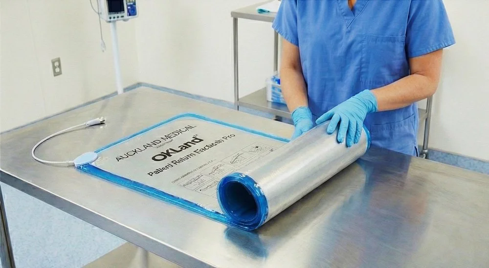 Rolling up the PREP for transportation.